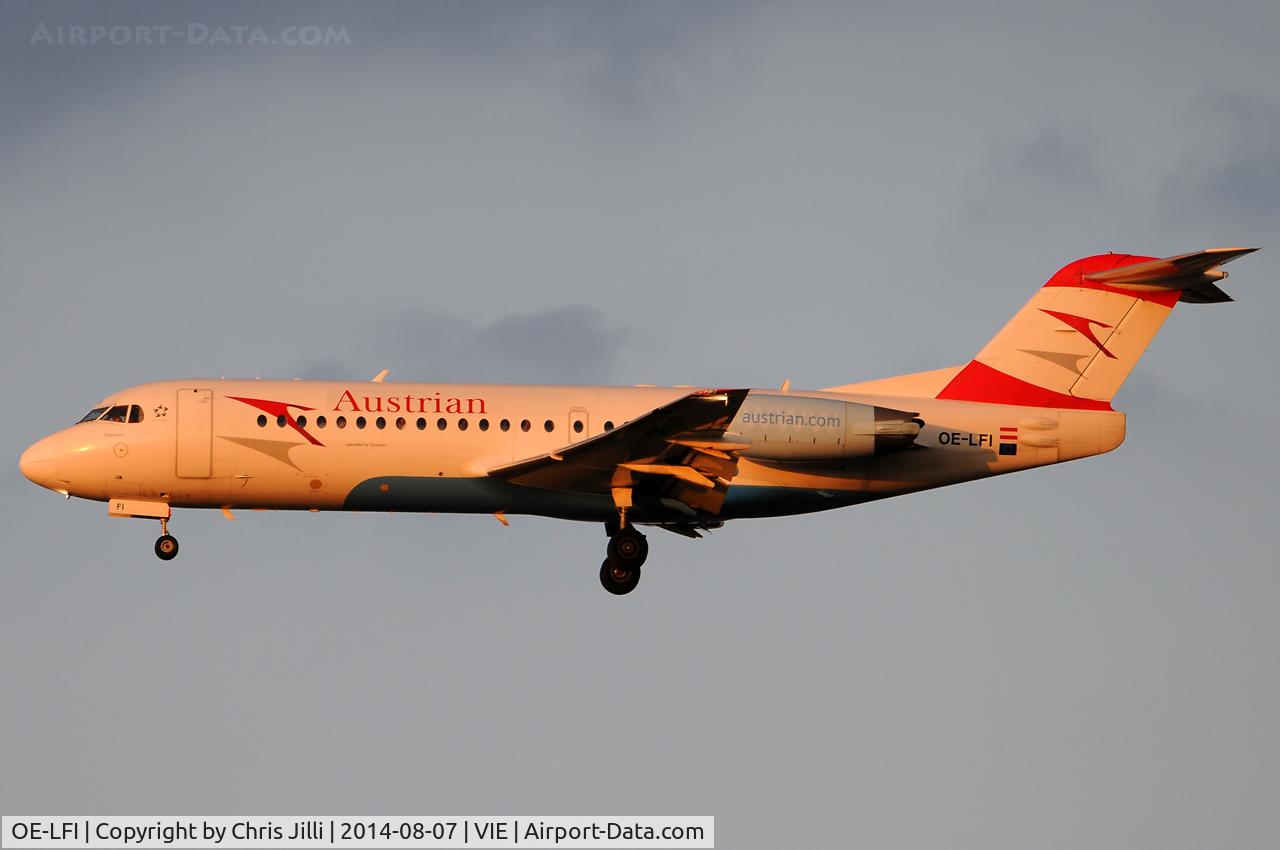 OE-LFI, 1995 Fokker 70 (F-28-0070) C/N 11529, Austrian Airlines