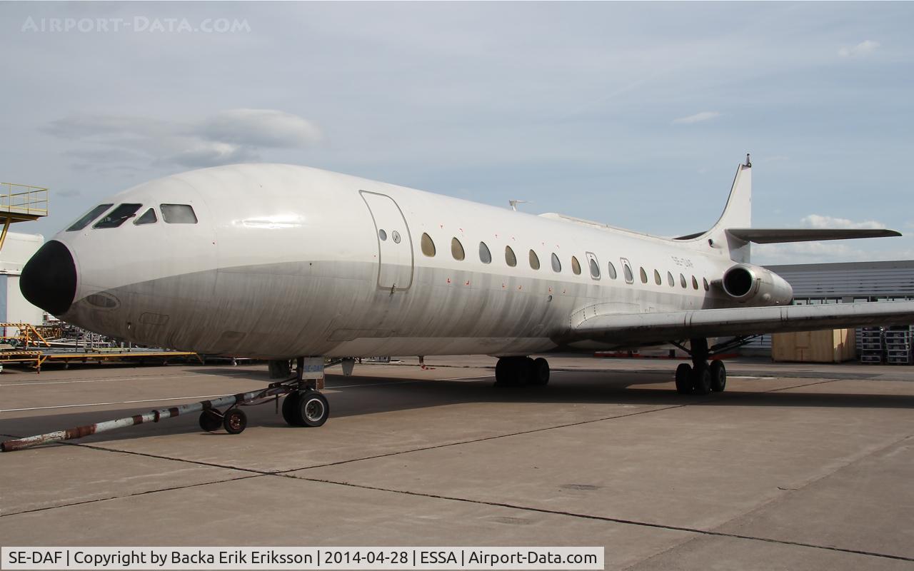 SE-DAF, 1962 Sud Aviation SE-210 Caravelle III C/N 112, Parked on ramp H.