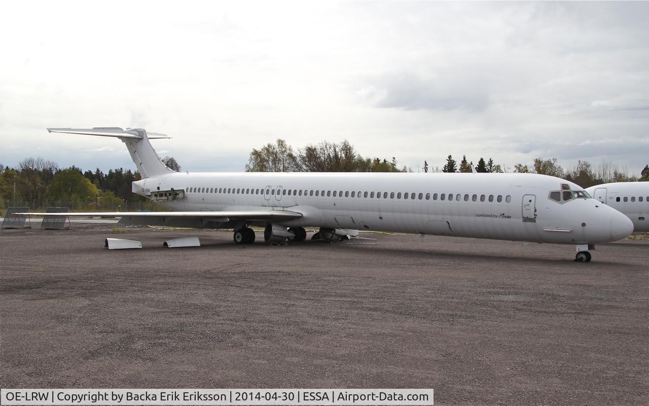 OE-LRW, 1989 McDonnell Douglas MD-83 (DC-9-83) C/N 49629, Stored on ramp K.
