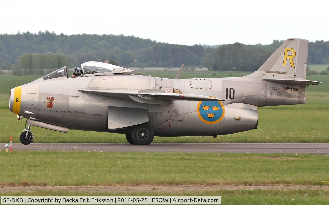 SE-DXB, 1955 Saab J-29F Tunnan C/N 29670, Västerås RollOut Airshow 2014.