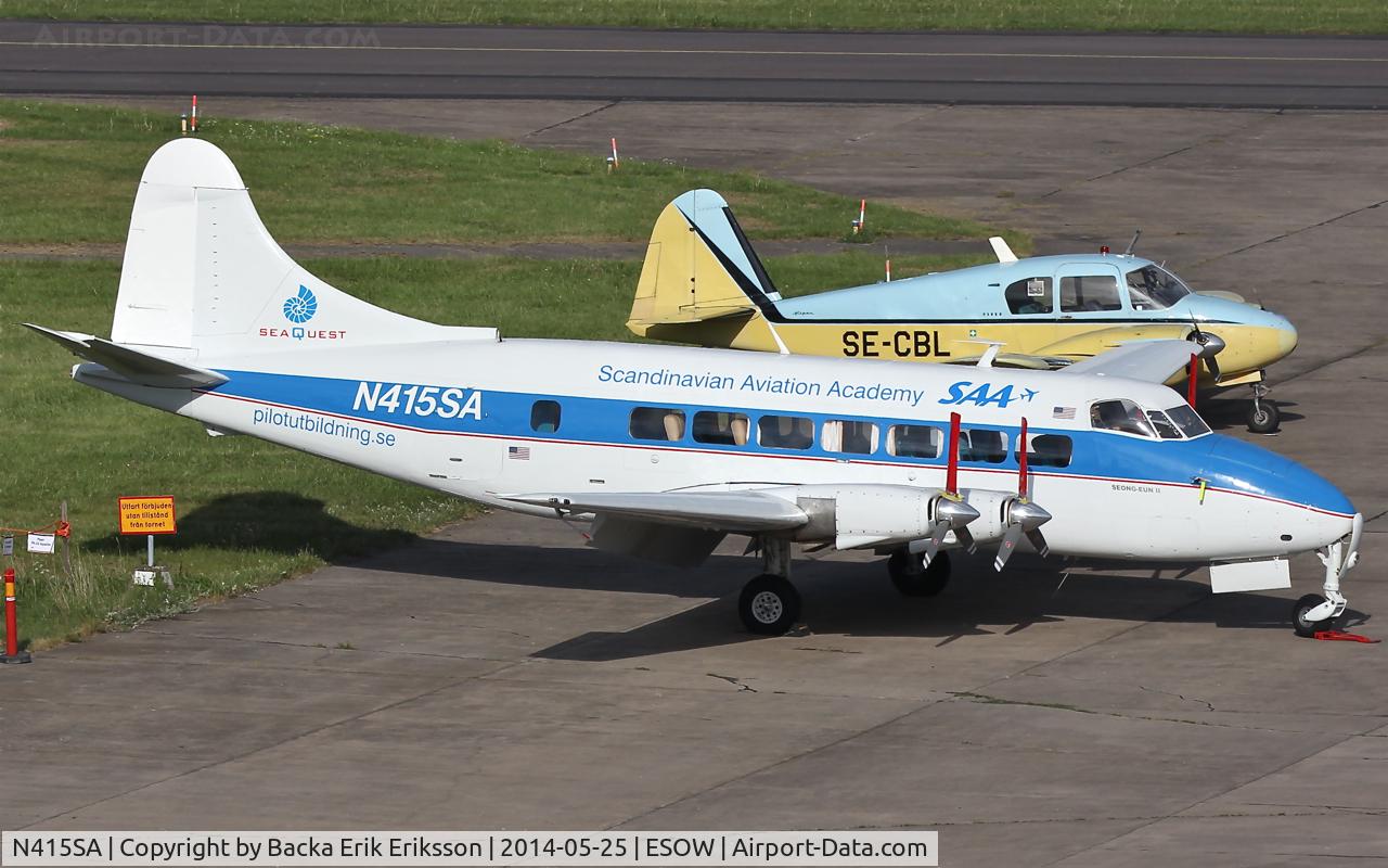 N415SA, 1954 De Havilland DH-114 Heron 2X C/N 14064, Västerås RollOut Airshow 2014.