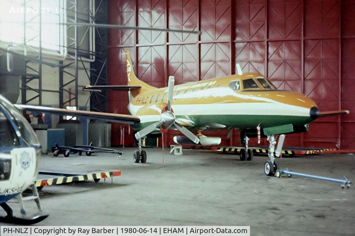 PH-NLZ, Swearingen SA-226TC Merlin II C/N TC-277, Swearingen SA.226TC Metro II [TC-277] Amsterdam-Schiphol~PH 14/06/1980. From a slide.