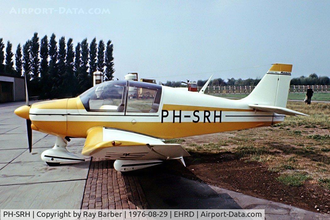 PH-SRH, 1973 Robin DR-400-180R Remorqueur Regent C/N 843, Robin DR.400/180R Remorqueur [843] Rotterdam~PH 29/08/1976. From a slide.