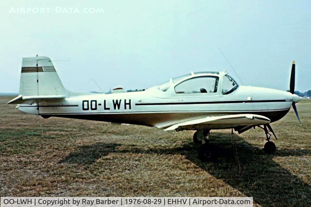 OO-LWH, 1959 Focke-Wulf FWP-149D C/N 052, Piaggio FWP-149D [052] Hilversum~G 29/08/1976. From a slide.