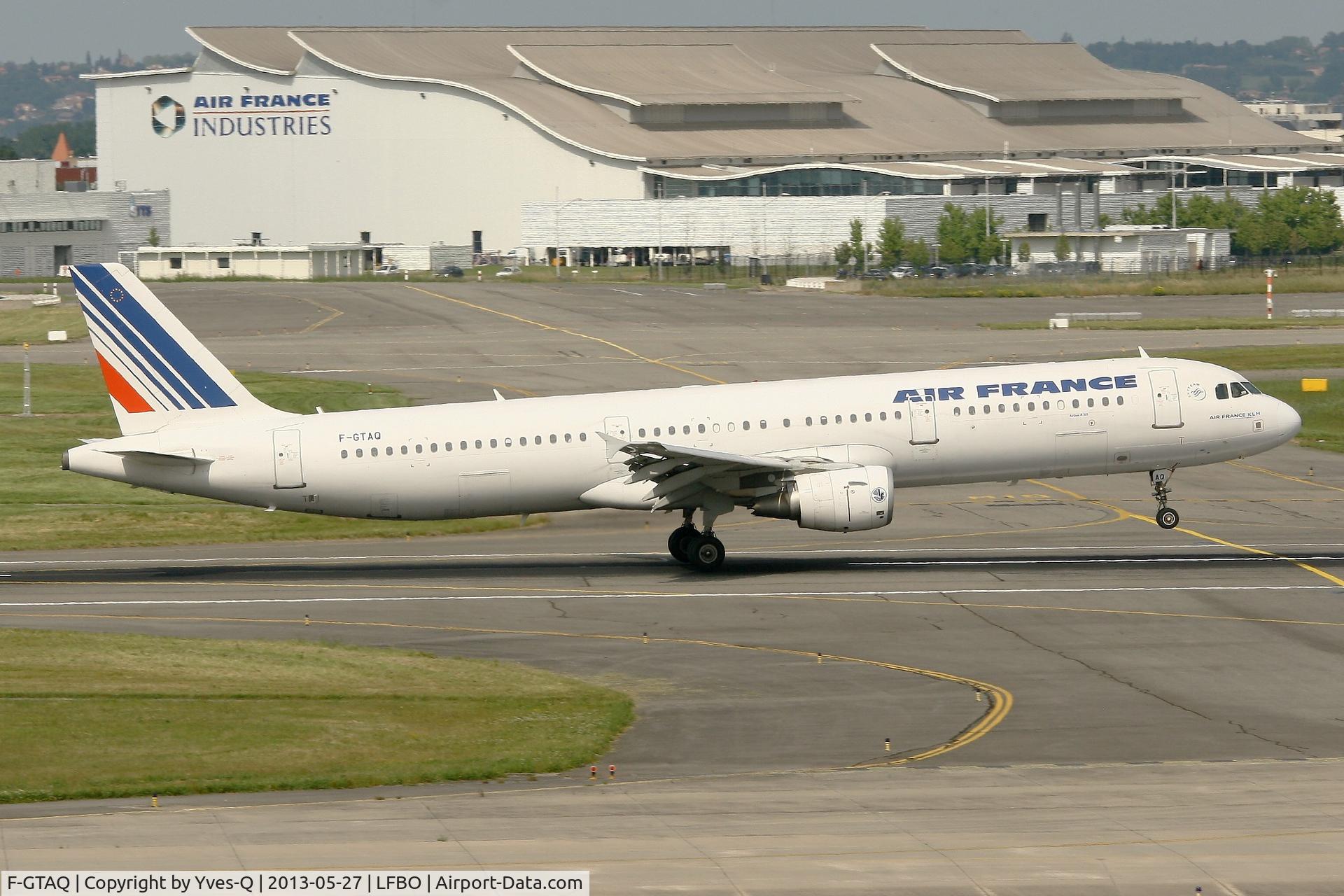 F-GTAQ, 2008 Airbus A321-211 C/N 3399, Airbus A321-211, Landing Rwy 14R, Toulouse Blagnac Airport (LFBO-TLS)