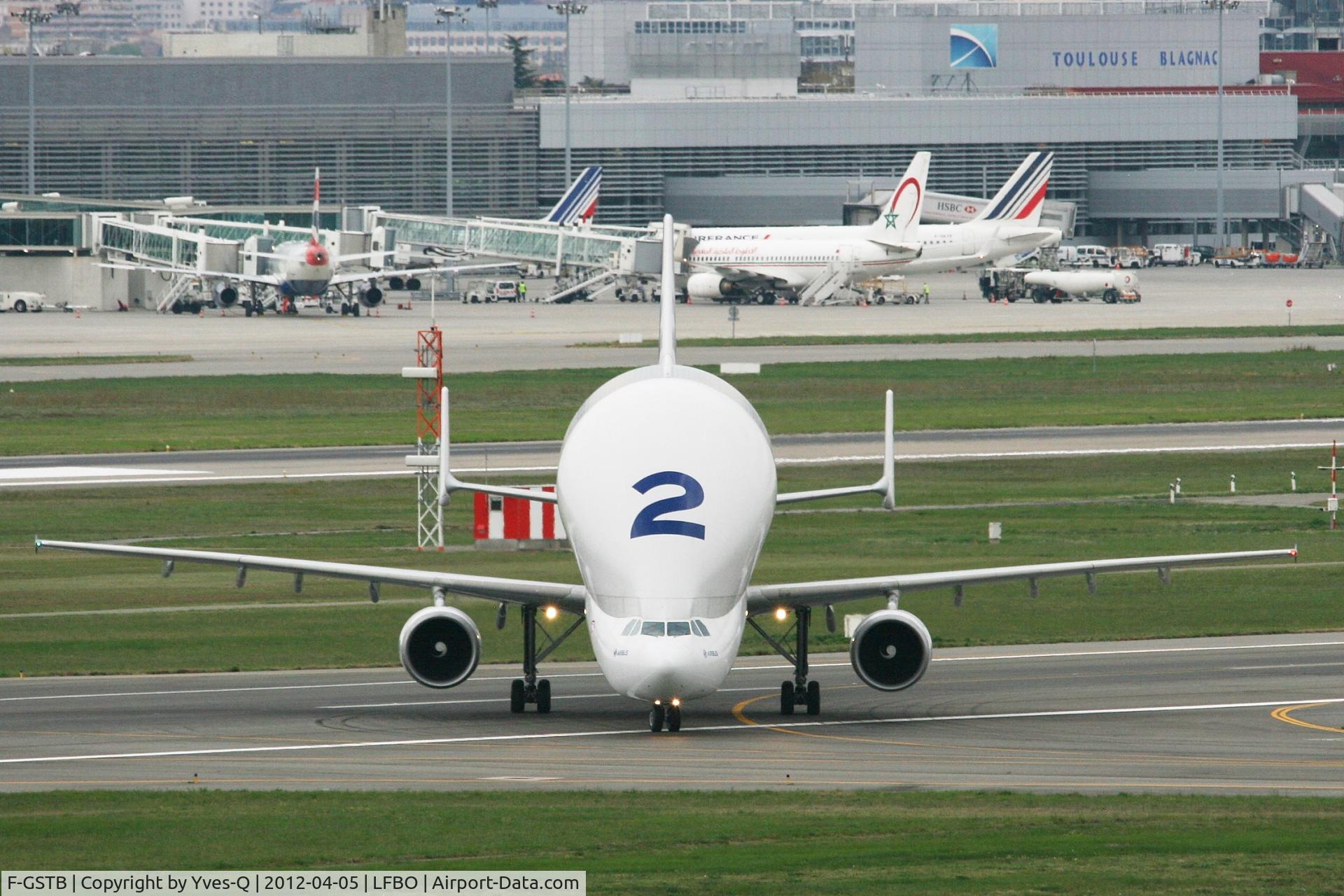 F-GSTB, 1996 Airbus A300B4-608ST Super Transporter C/N 751, Airbus A300B4-608ST Beluga, Taxiing after landing rwy 32R, Toulouse-Blagnac Airport (LFBO-TLS)
