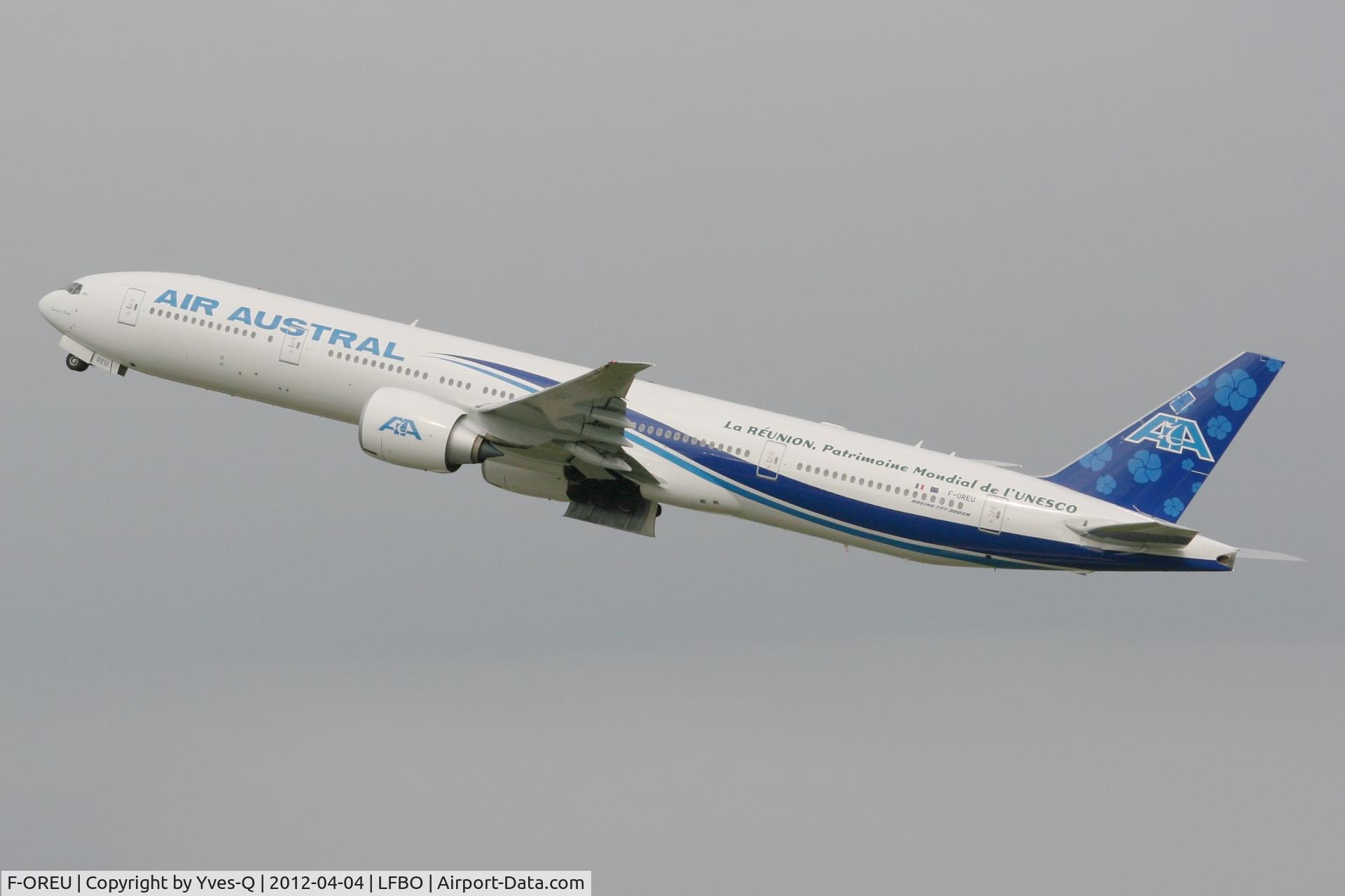 F-OREU, 2010 Boeing 777-39M/ER C/N 37434, Boing 777-39M(ER), Take-off Rwy 32L, Toulouse Blagnac Airport (LFBO-TLS)