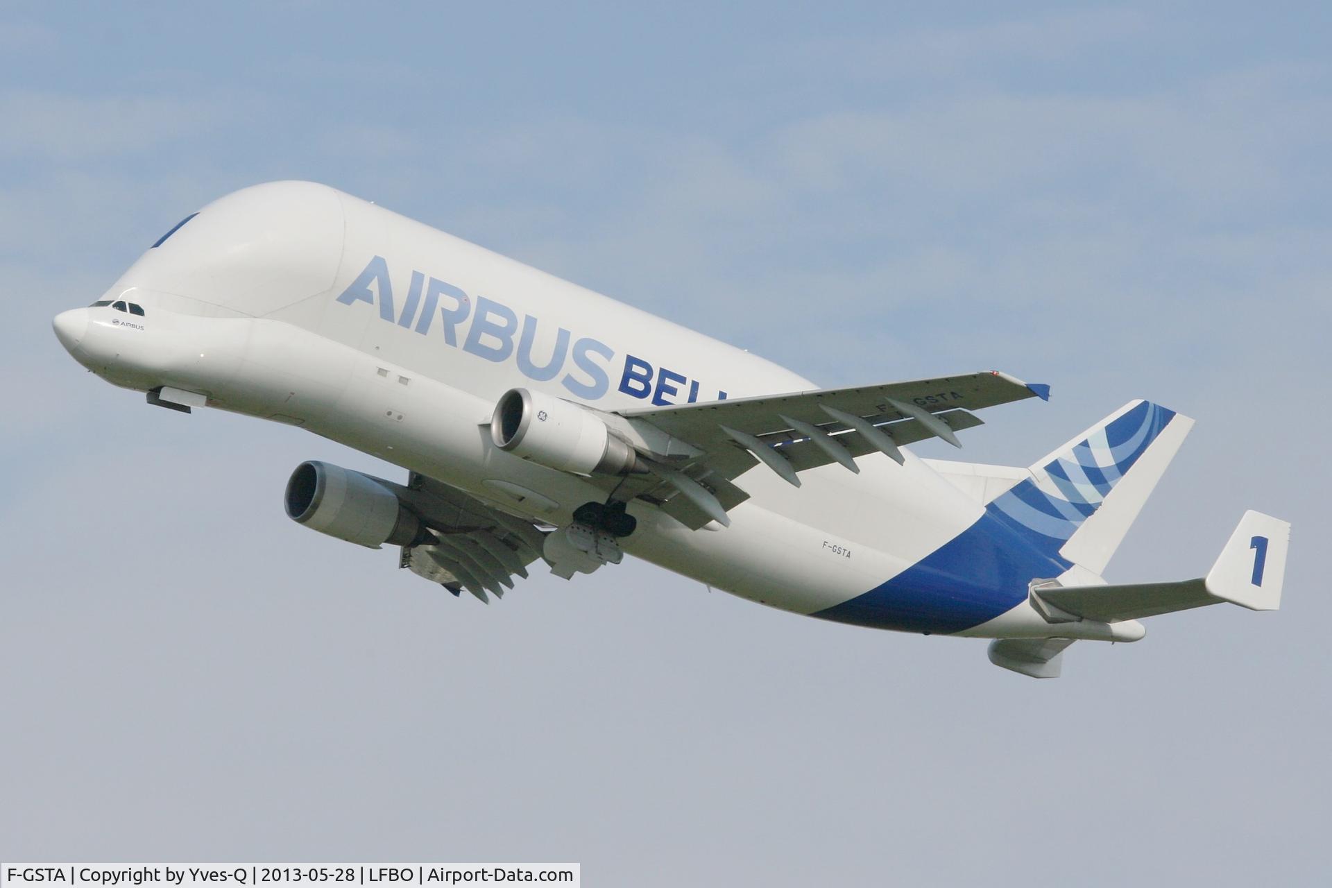 F-GSTA, 1994 Airbus A300B4-608ST Super Transporter C/N 655, Airbus A300-605ST Beluga, Take-off Rwy 32L, Toulouse Blagnac Airport (LFBO-TLS)