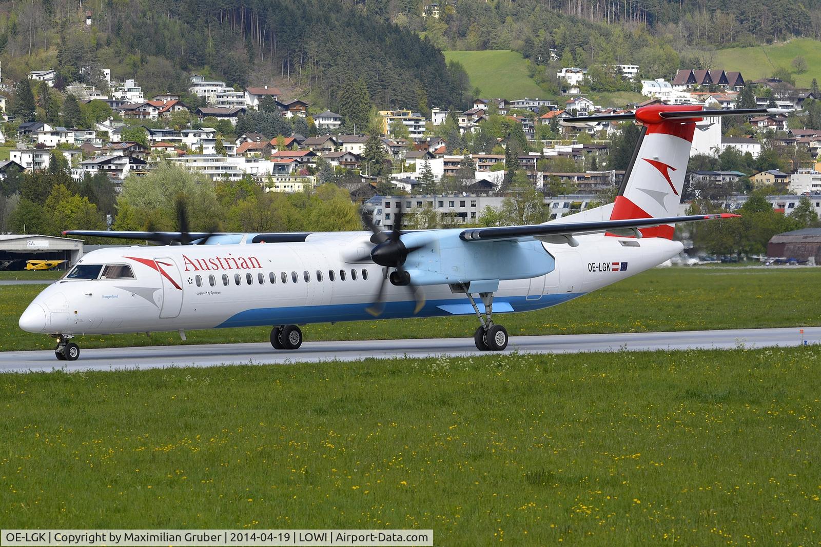 OE-LGK, 2009 De Havilland Canada DHC-8-402Q Dash 8 C/N 4280, Austrian (Tyrolean)