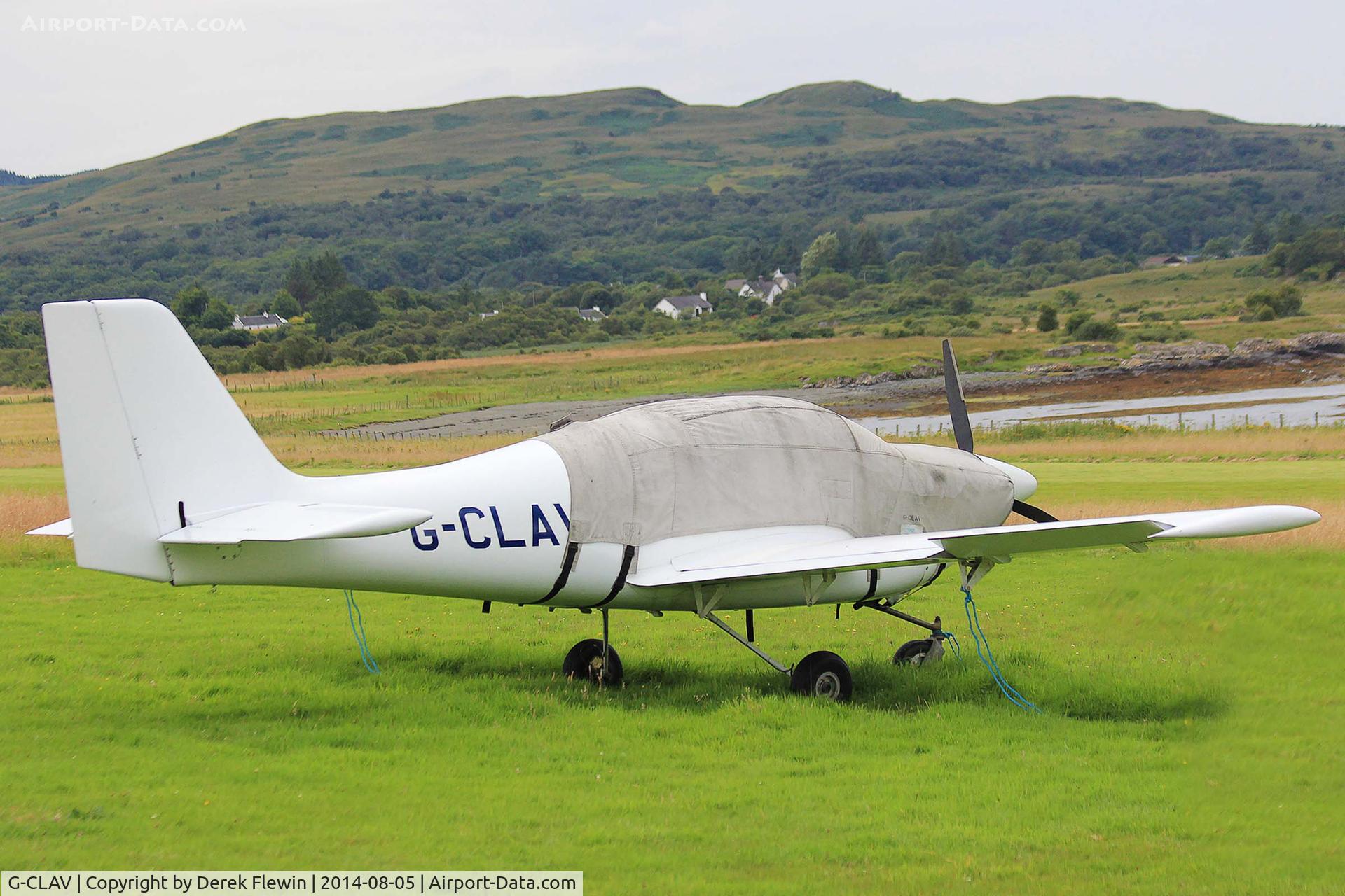 G-CLAV, 2004 Europa Tri-Gear C/N PFA 247-12641, Locally built Europa, seen at Glenforsa Airfield Isle of Mull, the only locally based ac on the Island.
