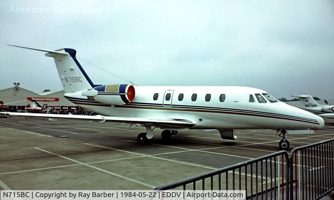 N715BC, 1983 Cessna 650 Citation III C/N 650-0018, Cessna Citation III [650-0018] Hannover~D 22/05/1984. From a slide.