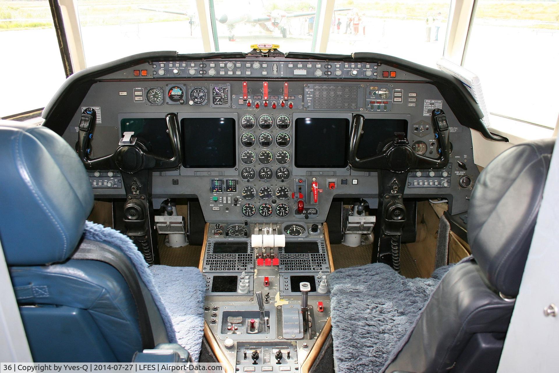 36, 1980 Dassault Falcon 50 C/N 36, Cockpit of Dassault Falcon 50, Guiscriff airfield (LFES) open day 2014