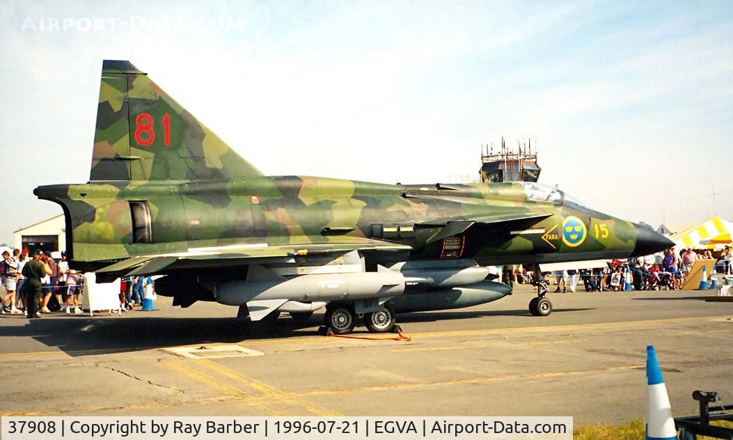 37908, Saab SH 37 Viggen C/N 37908, Saab SH-37 Viggen [37908] (Swedish Air Force) RAF Fairford~G 21/07/1996