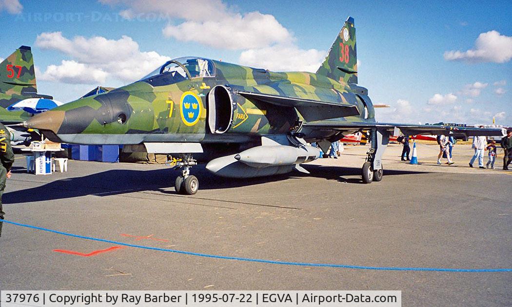 37976, Saab SF 37 Viggen C/N 37976, Saab AJSF-37 Viggen [37976] (Swedish Air Force) RAF Fairford~G 22/07/1995