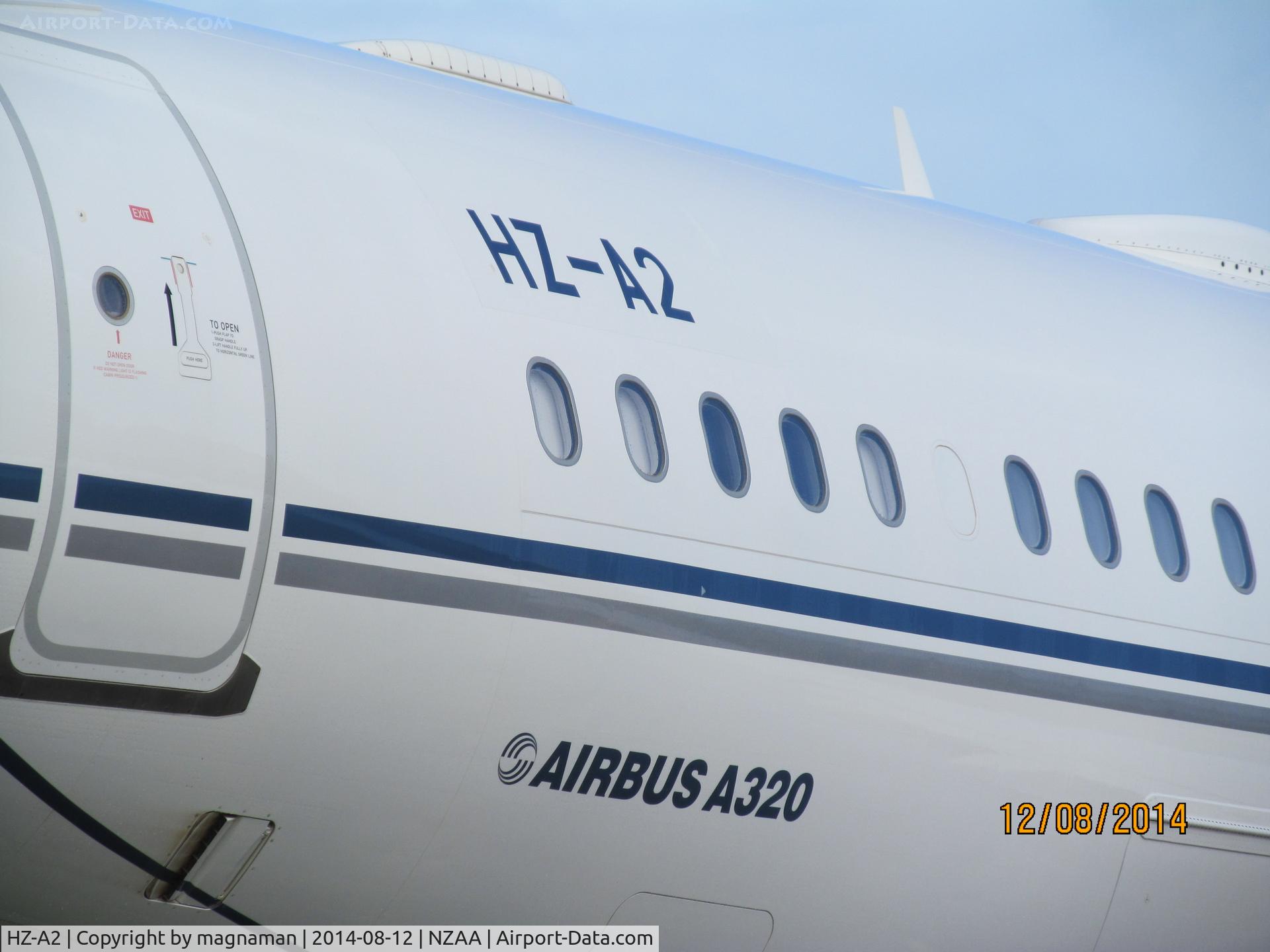HZ-A2, 2007 Airbus A320-214 C/N 3164, At AKL from Melbourne