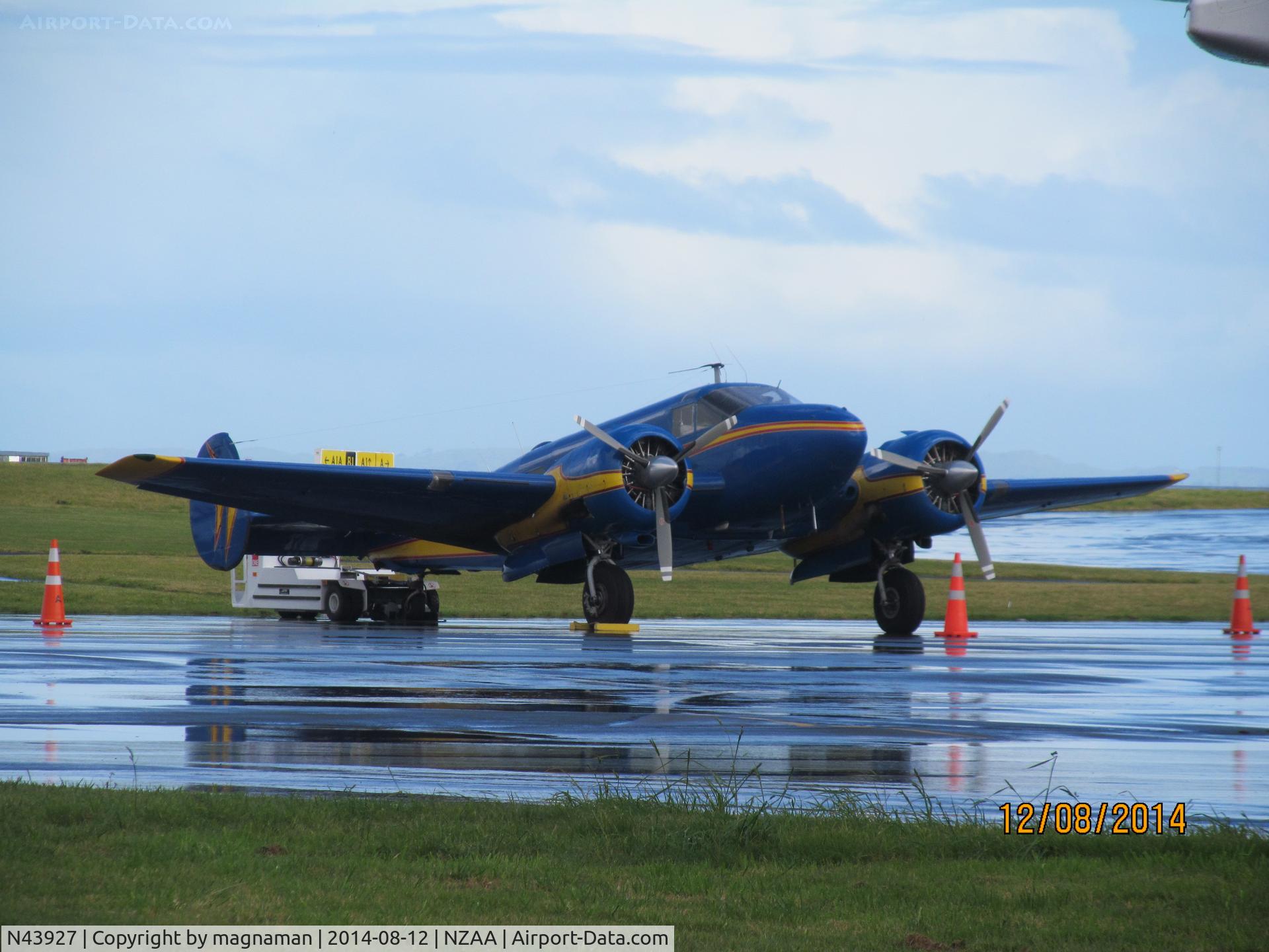 N43927, 1945 Beech D18S C/N A-26, At AKL