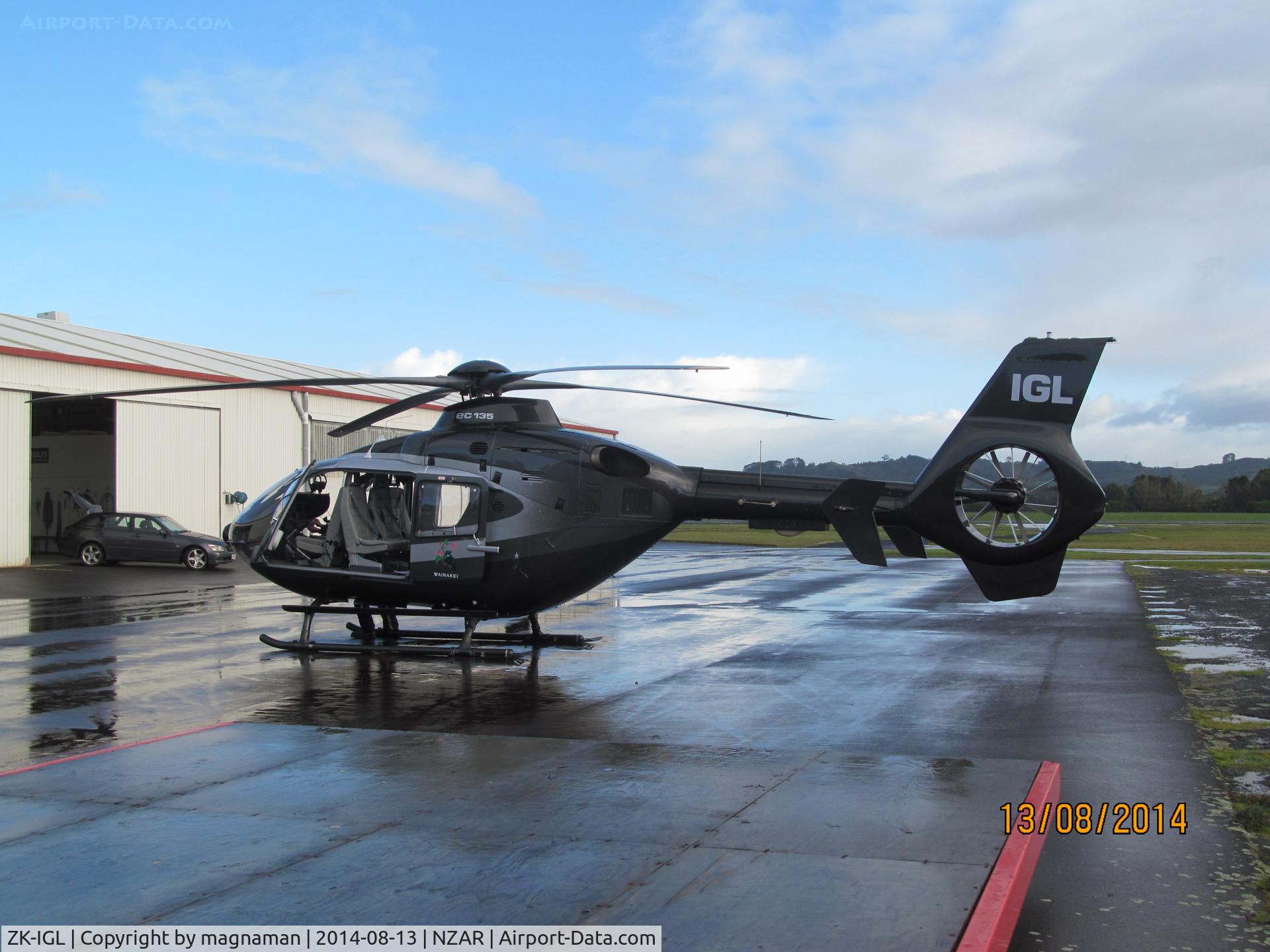 ZK-IGL, Eurocopter EC-135P-2 C/N 0195, Often here for maintenance.