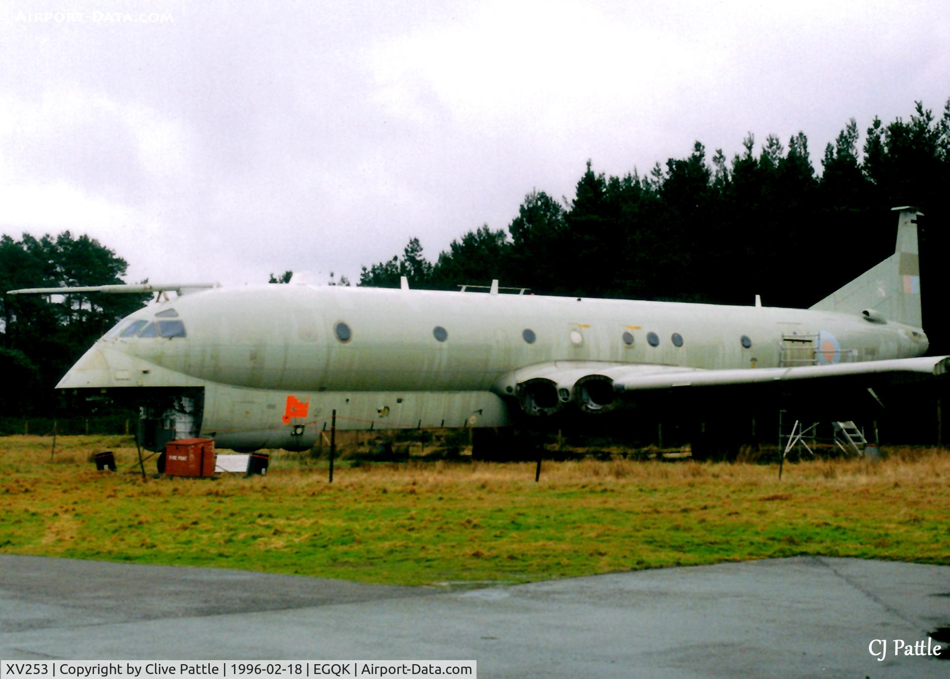 XV253, Hawker Siddeley Nimrod MR.2 C/N 8028, Scanned from print - Procedural Trainer airframe, Nimrod MR.2 XV253/9118M at RAF Kinloss Feb '96