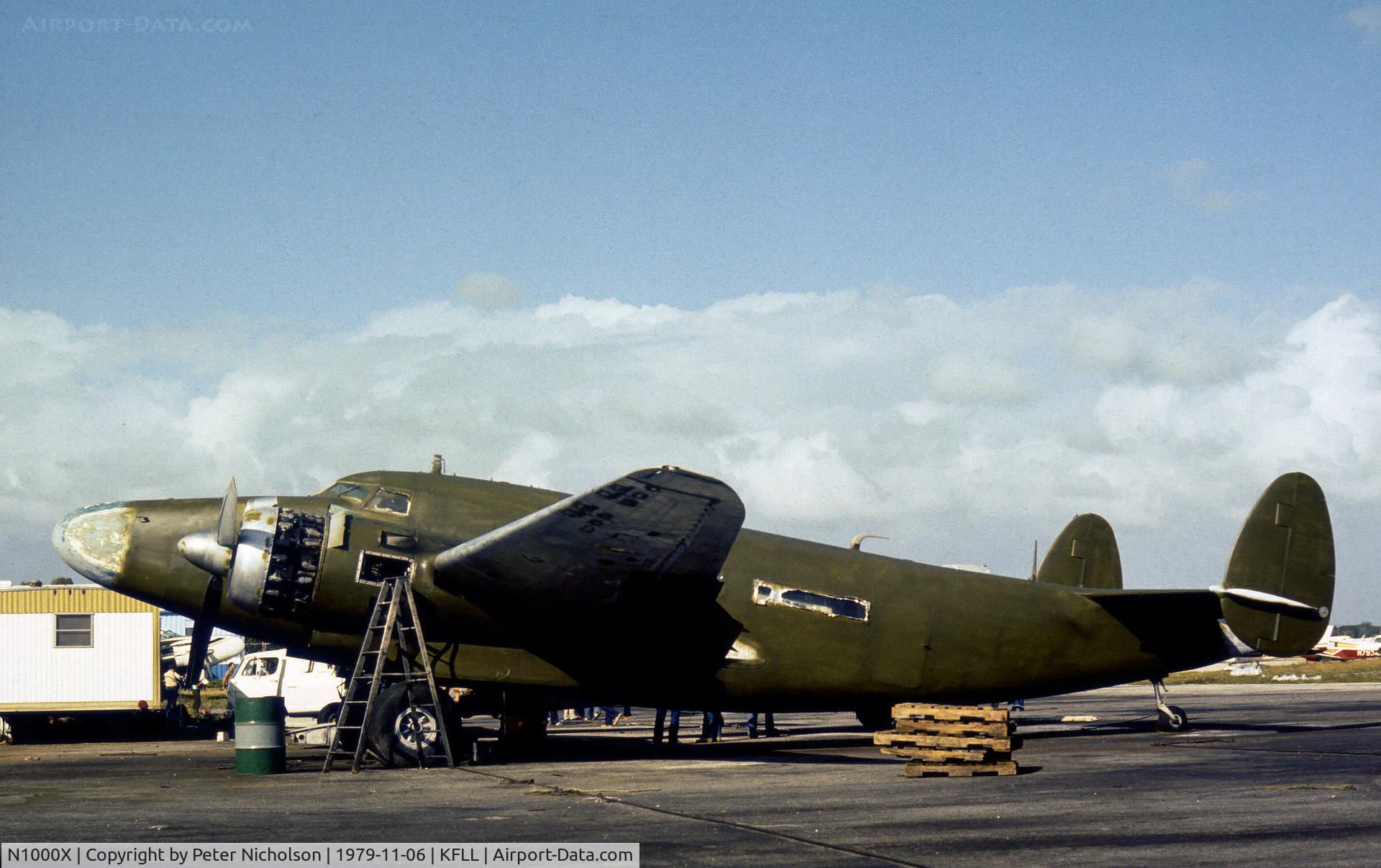 N1000X, Lockheed B-34 C/N 137-4688, Ventura RB-34 as seen at Fort Lauderdale in November 1979.