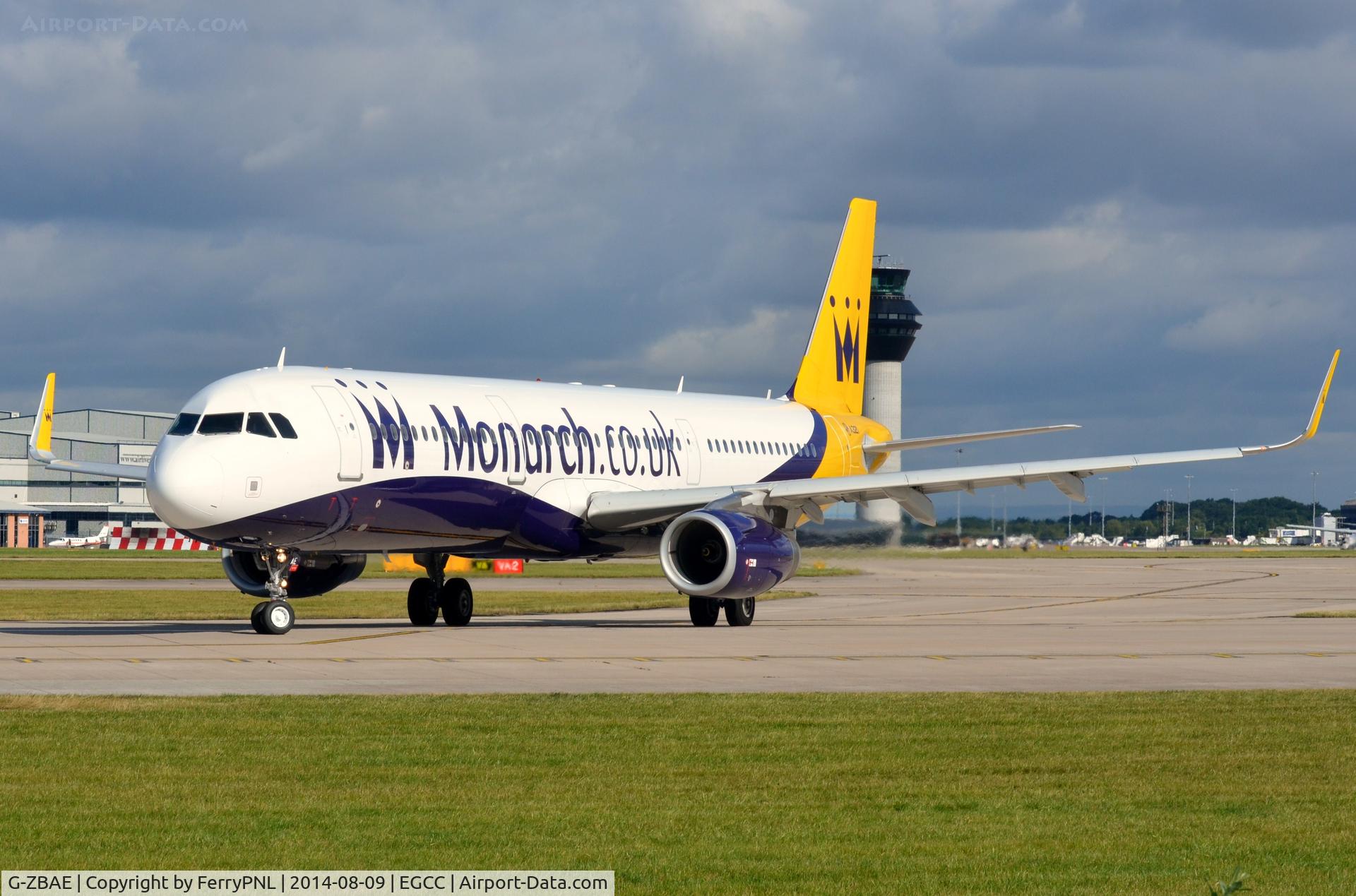G-ZBAE, 2013 Airbus A321-231 C/N 5606, Monarch A321 lining up.