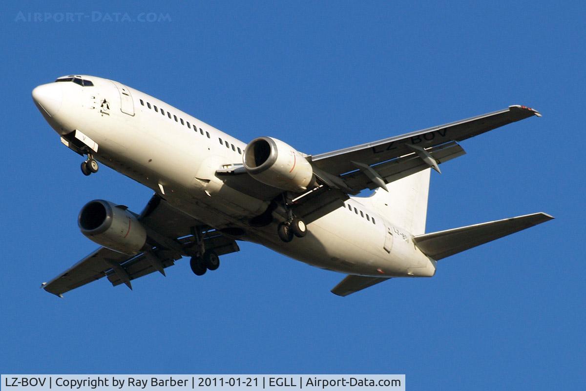 LZ-BOV, 1987 Boeing 737-330 C/N 23833, Boeing 737-330 [23833] (Bulgaria Air) Home~G 21/01/2011. On approach 27R.