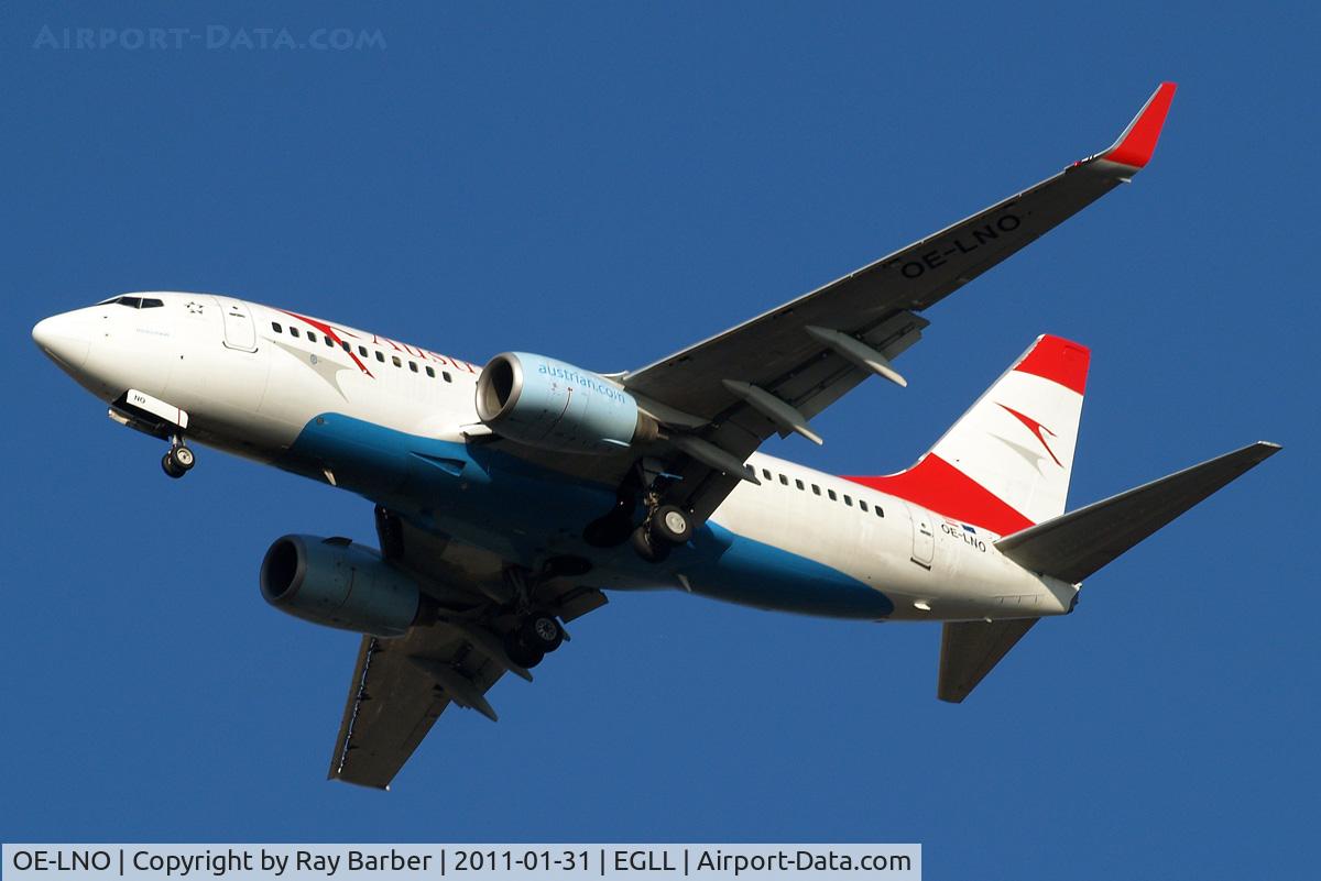 OE-LNO, 2001 Boeing 737-7Z9 C/N 30419, Boeing 737-7Z9 [30419] (Austrian Airlines) Home~G 31/01/2011. On approach 27R.