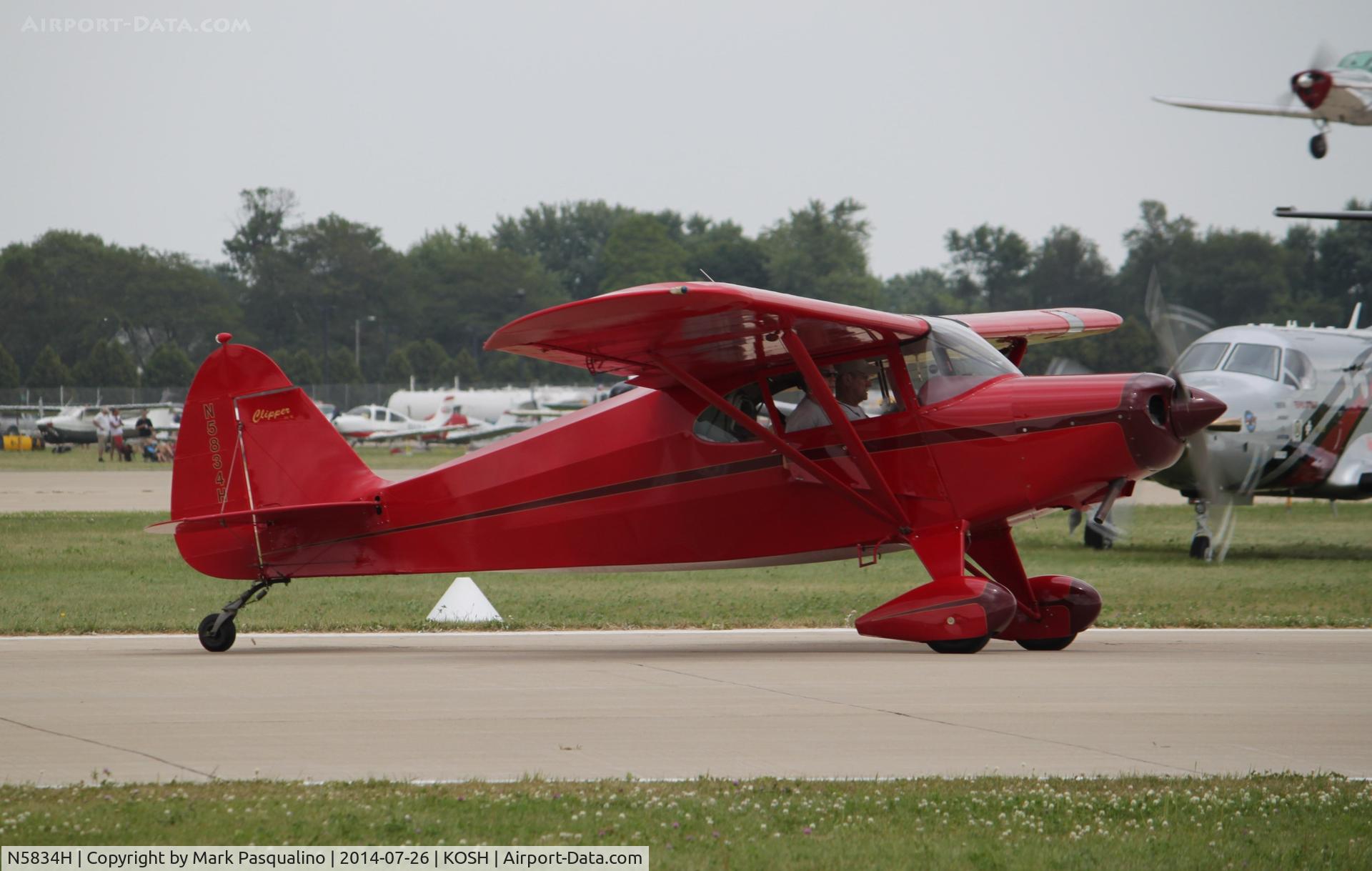 N5834H, 1949 Piper PA-16 Clipper C/N 16-453, Piper PA-16