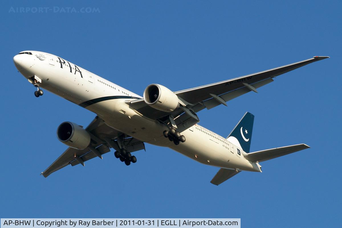 AP-BHW, 2007 Boeing 777-340/ER C/N 33779, Boeing 777-340ER [33779] (Pakistan International Airlines) Home~G 31/01/2011. On approach 27R.