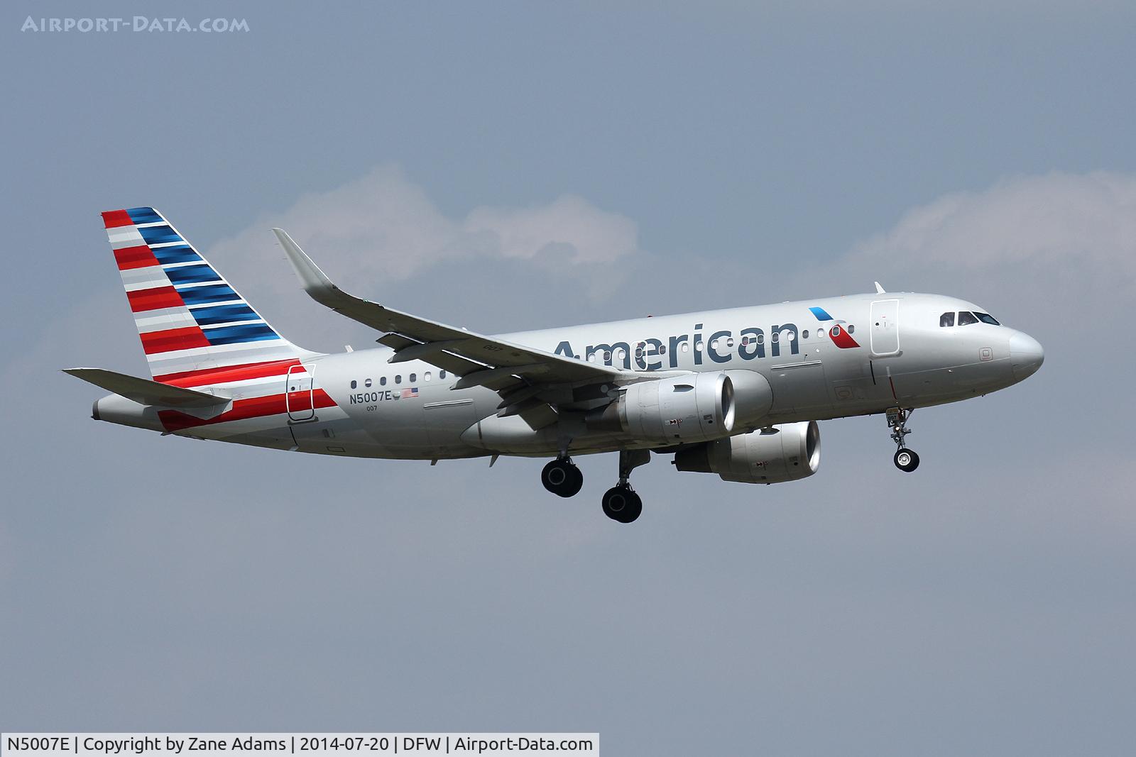 N5007E, 2013 Airbus A319-112 C/N 5781, At DFW Airport