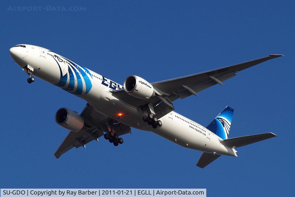 SU-GDO, 2010 Boeing 777-36N/ER C/N 38289, Boeing 777-36NER [38289] (EgyptAir) Home~G 21/01/2011. On approach 27R.
