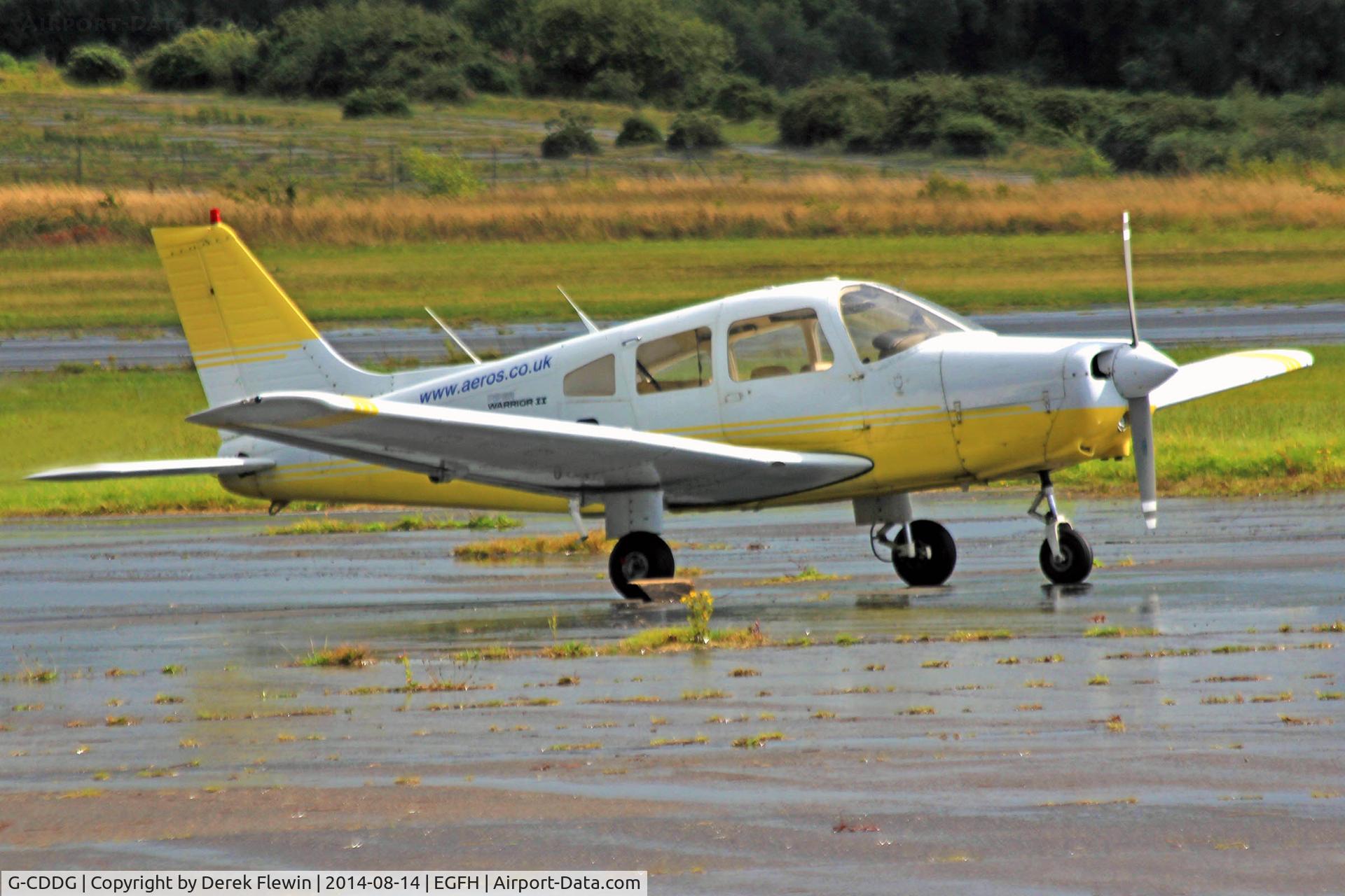 G-CDDG, 1988 Piper PA-28-161 Cherokee Warrior II C/N 2816065, Wellesbourne Mountford based, Aeros, Cherokee Warrior II, seen at EGFH.