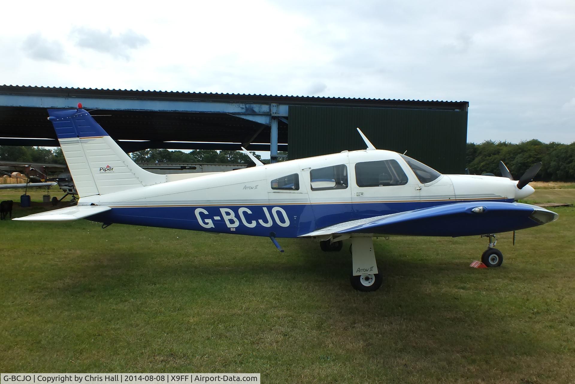 G-BCJO, 1974 Piper PA-28R-200-2 Cherokee Arrow II C/N 28R-7435272, at Farley Farm Strip