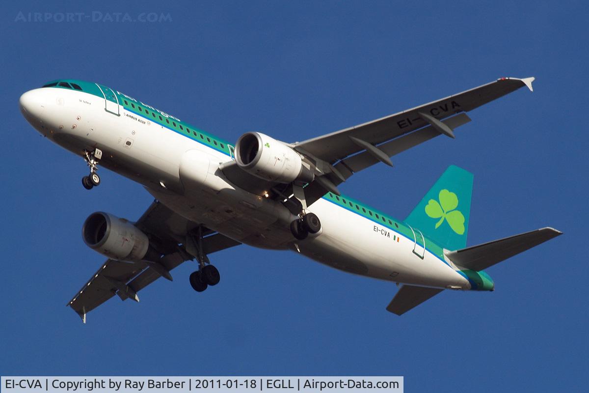 EI-CVA, 2000 Airbus A320-214 C/N 1242, Airbus A320-214 [1242] (Aer Lingus) Home~G 18/01/2011. On approach 27R.
