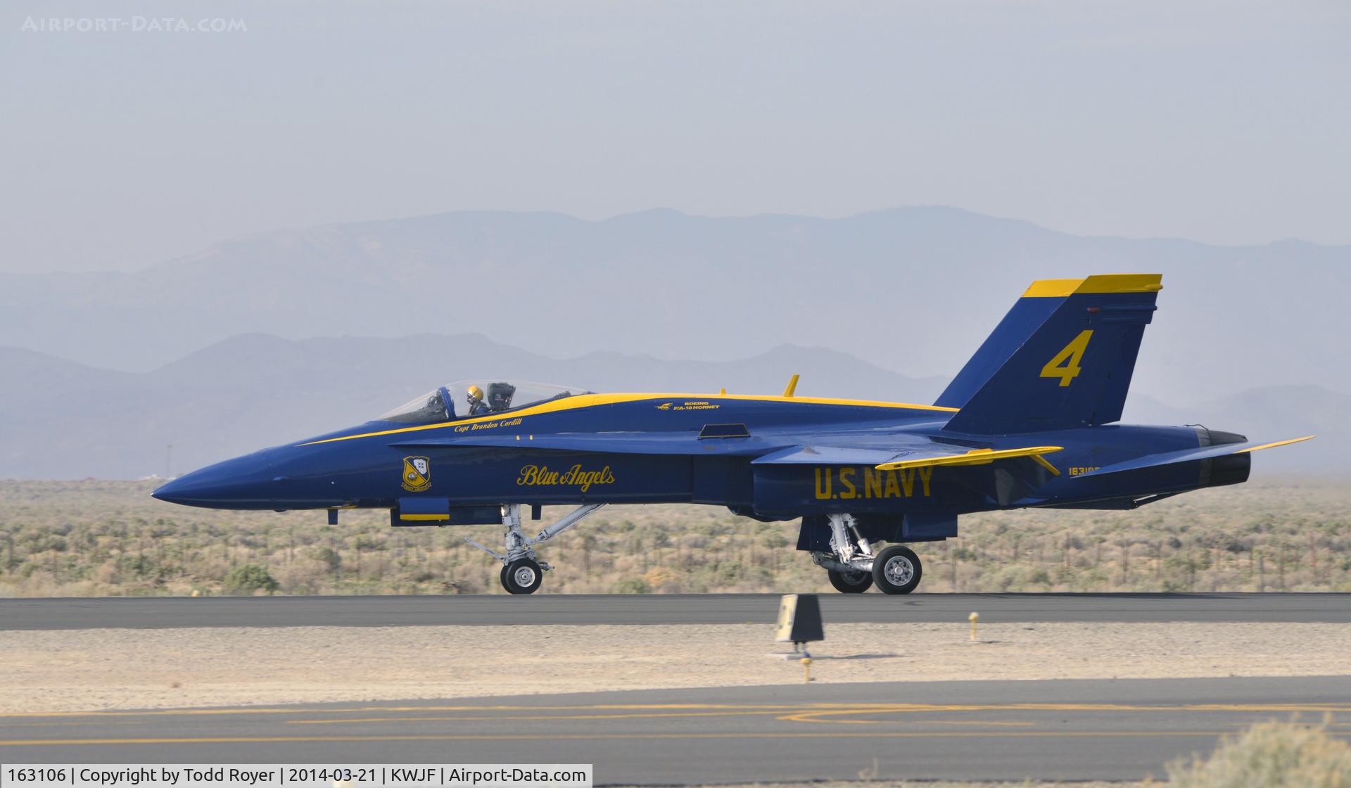 163106, McDonnell Douglas F/A-18A Hornet C/N 0495, Rolling out on landing