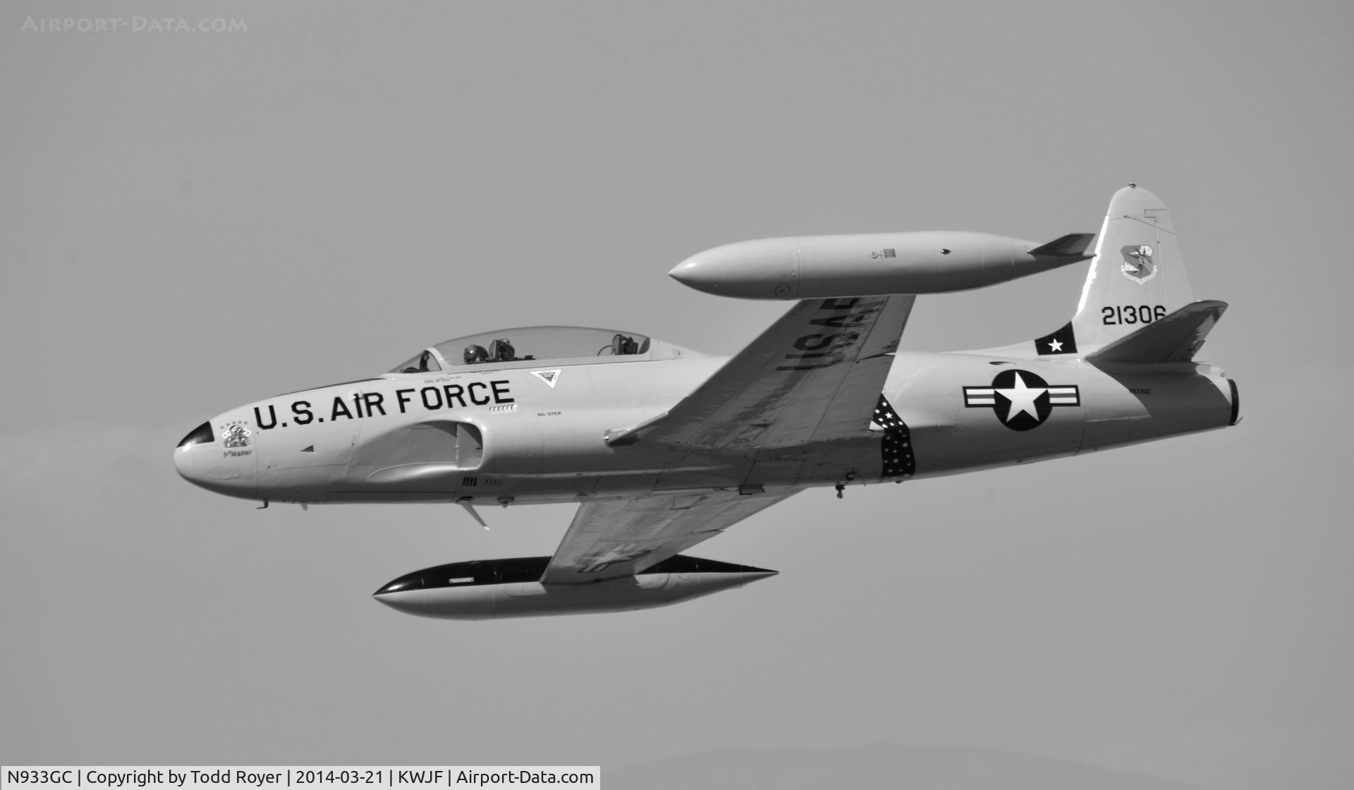 N933GC, 1954 Canadair T-33AN Silver Star 3 C/N T33-306, Performing at fox field