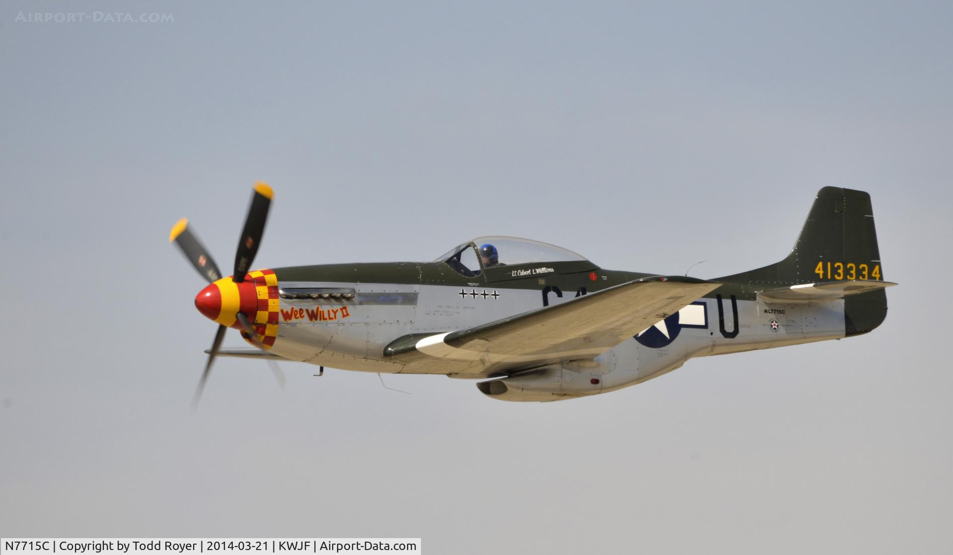 N7715C, 1944 North American P-51D C/N 44-84961A (124-44817), Performing at Fox field