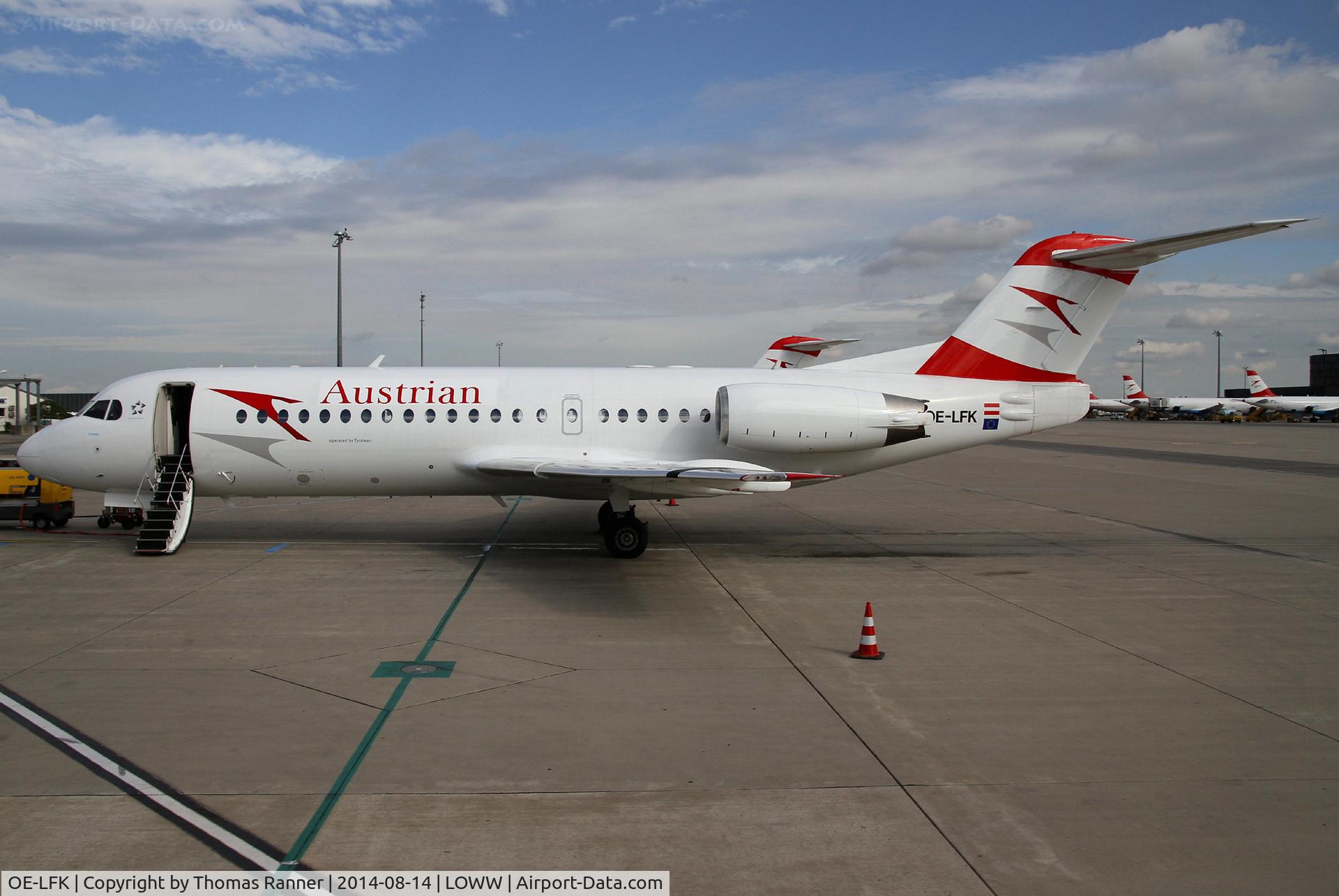 OE-LFK, 1995 Fokker 70 (F-28-0070) C/N 11555, Austrian Fokker 70