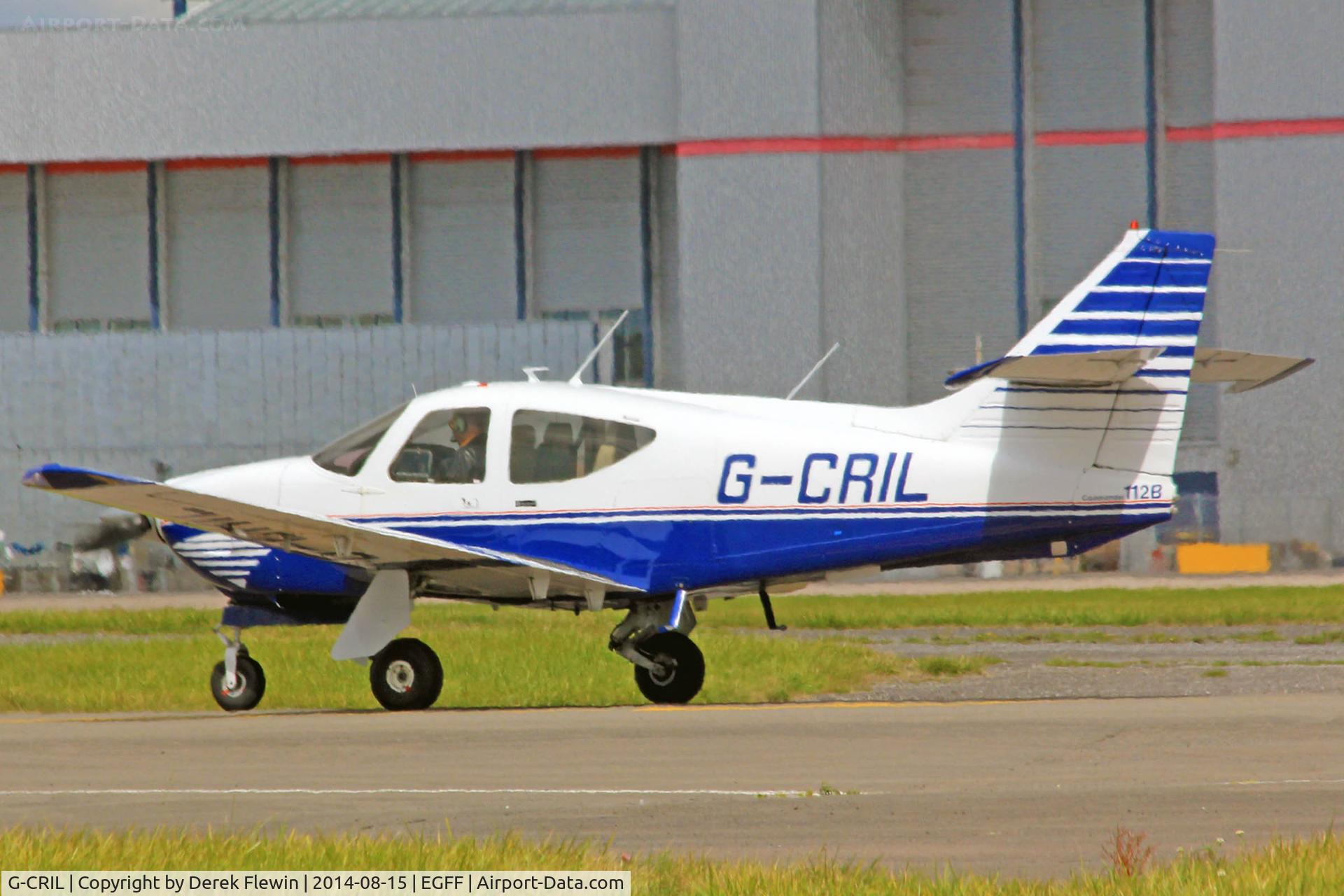 G-CRIL, 1976 Rockwell Commander 112B C/N 521, Cardiff based, Commander, seen shortly after landing on runway 30.