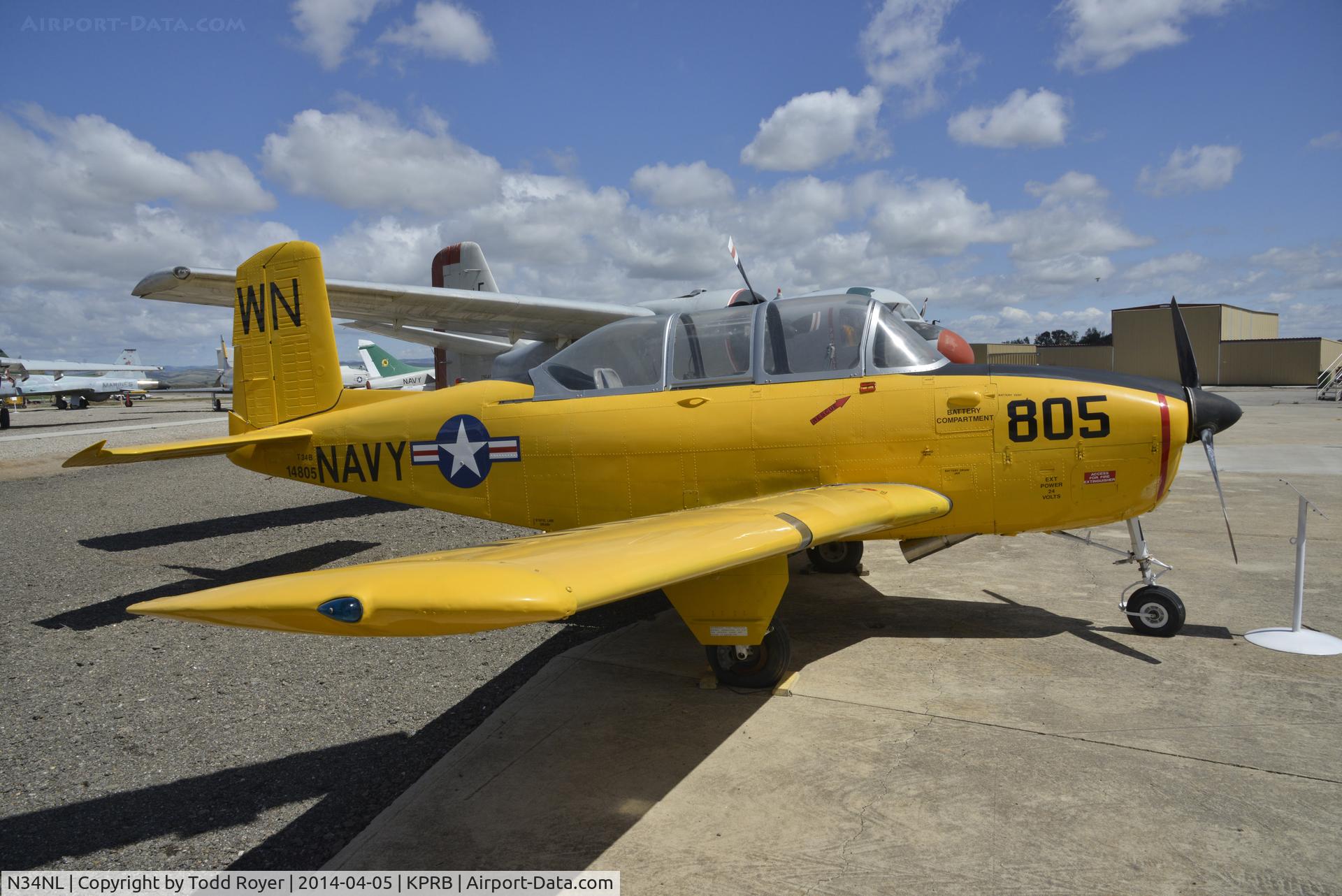 N34NL, 1956 Beech D-45 Mentor C/N BG-139, At the Estrella Air Museum