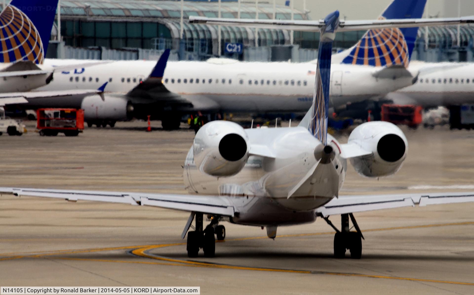 N14105, 2002 Embraer ERJ-145XR (EMB-145XR) C/N 145649, Taxi O'Hare