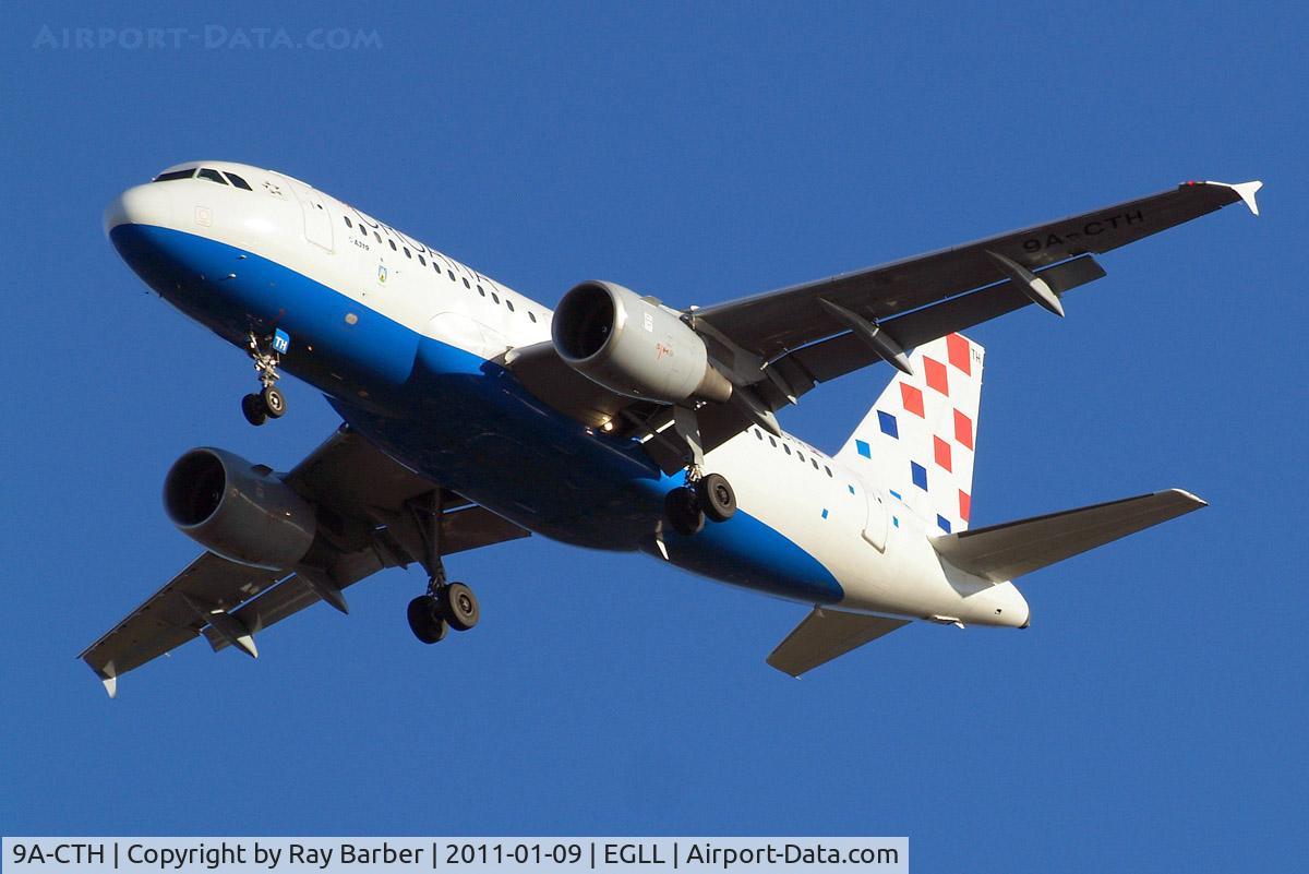 9A-CTH, 1998 Airbus A319-112 C/N 833, Airbus A319-112 [0833] (Croatia Airlines) Home~G 09/01/2011. On approach 27R.