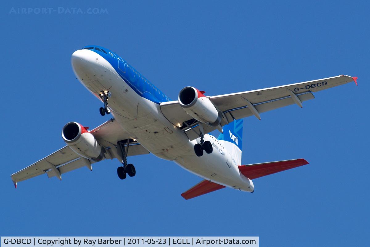 G-DBCD, 2005 Airbus A319-131 C/N 2389, Airbus A319-131 [bmi British Midland) Home~23/05/2011. On approach 27L. Now with 