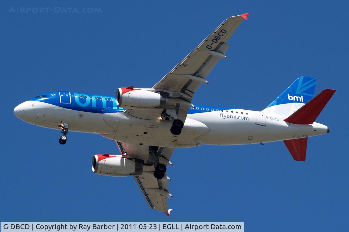 G-DBCD, 2005 Airbus A319-131 C/N 2389, Airbus A319-131 [bmi British Midland) Home~23/05/2011. On approach 27L. Now with 