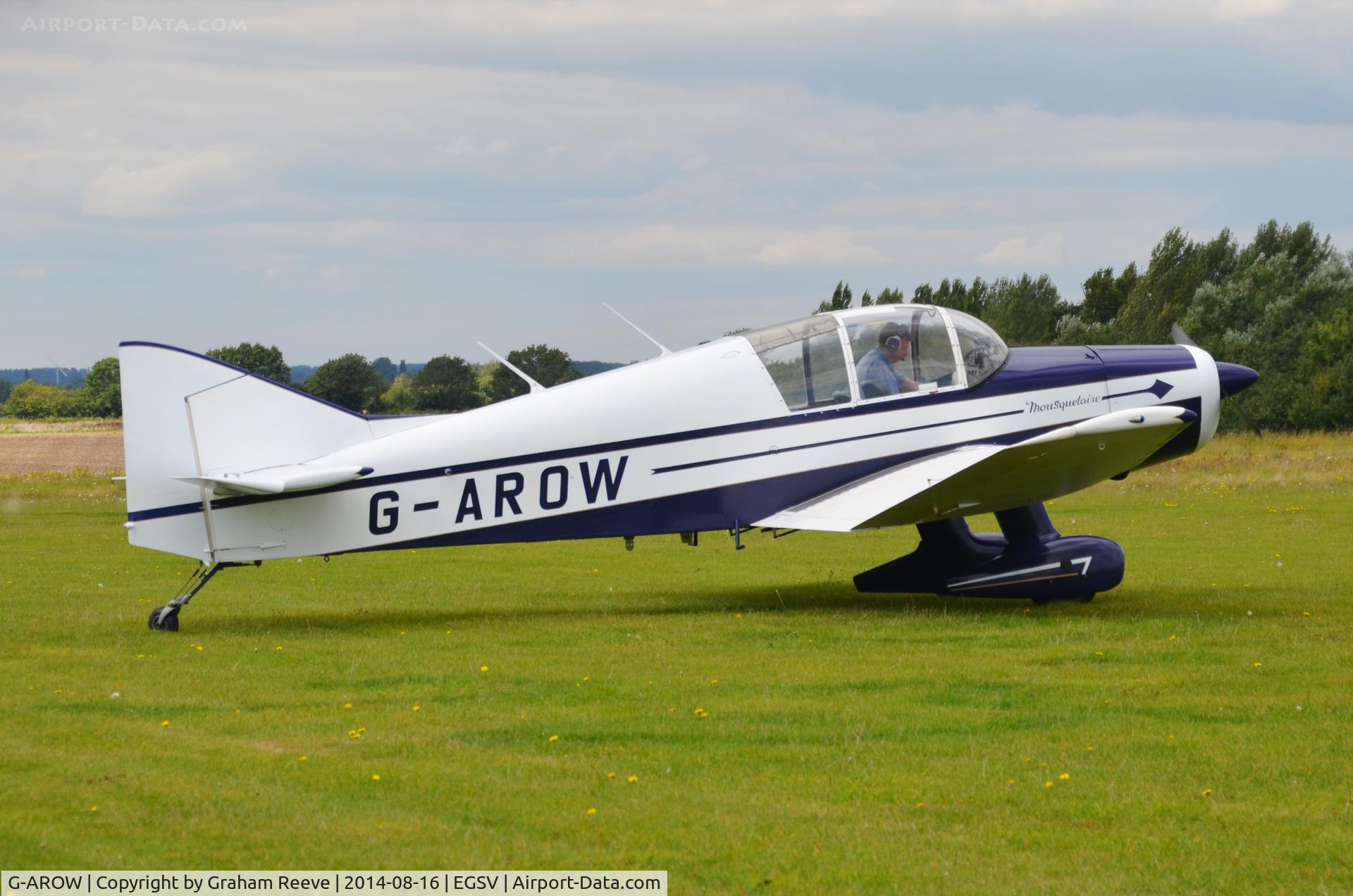 G-AROW, 1961 Jodel D-140B Mousequetaire II C/N 71, About to depart.