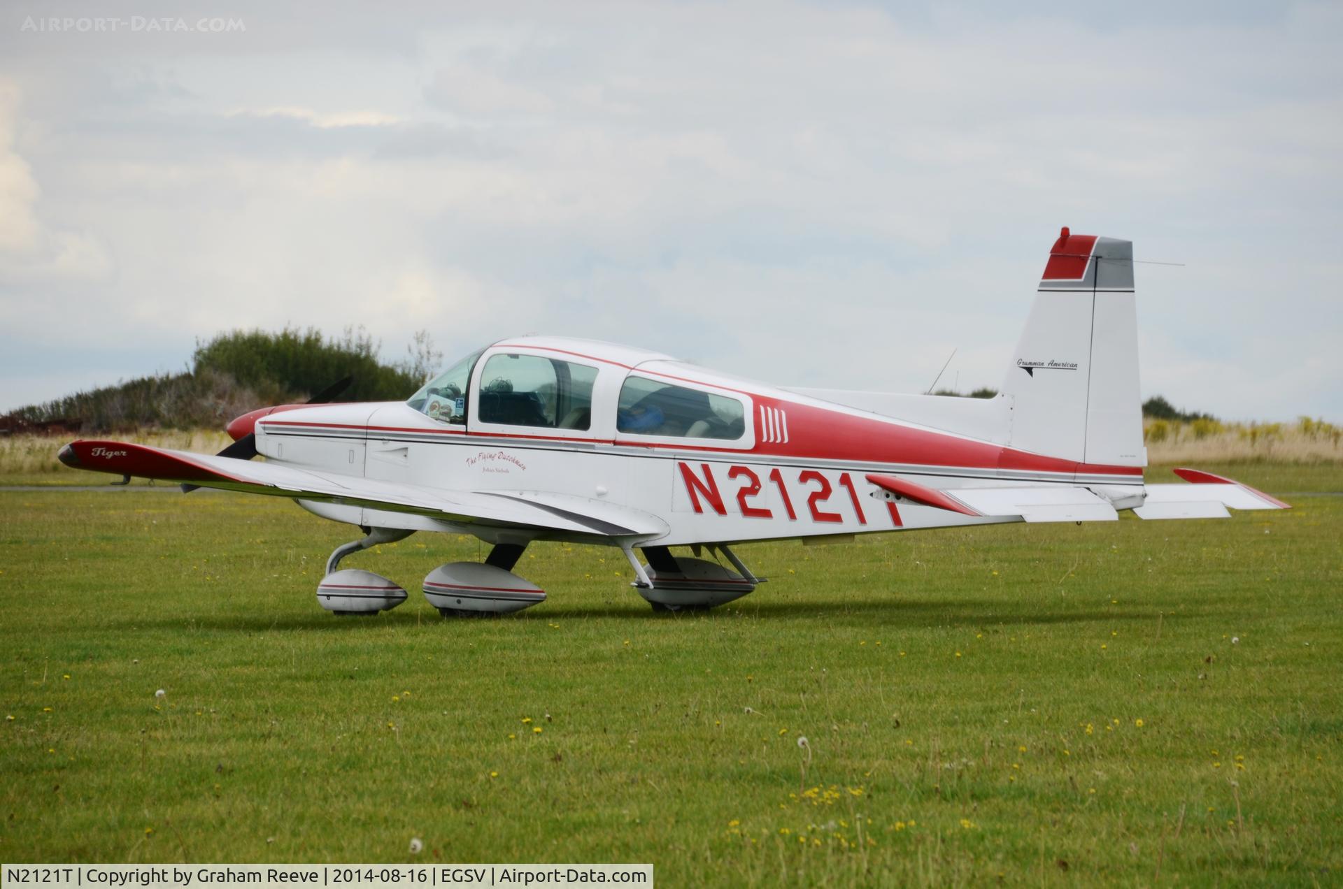 N2121T, Gulfstream American Corp AA-5B C/N AA5B-1031, Parked at Old Buckenham.