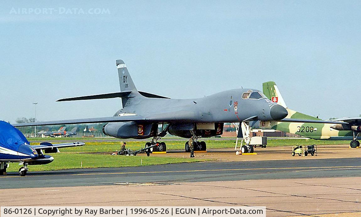 86-0126, 1986 Rockwell B-1B Lancer C/N 86, Rockwell B-1B Lancer [86] (United States Air Force) RAF Mildenhall~G 26/05/1996