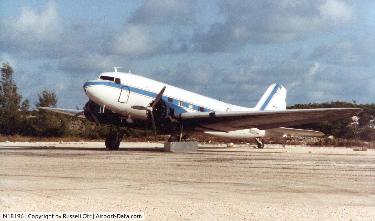 N18196, 1942 Douglas DC-3-455 (C-49K) C/N 6326, N18196 taken on a small runway in the Exumas