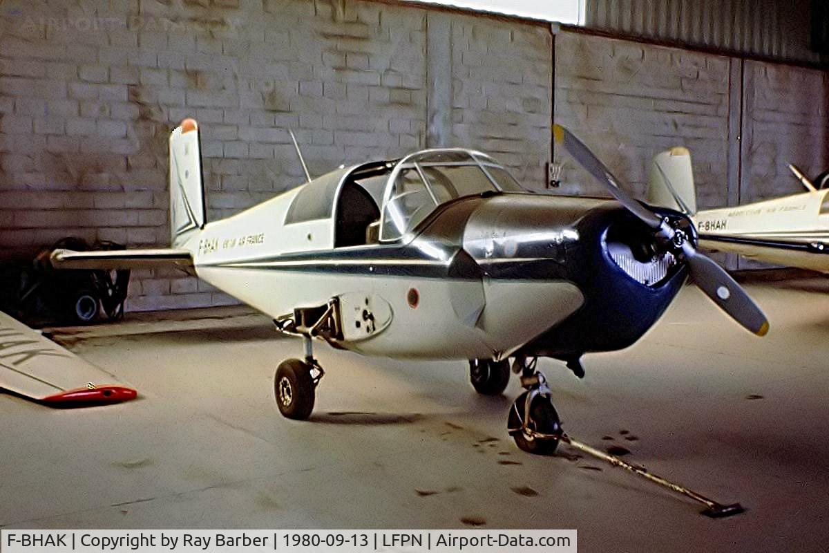 F-BHAK, Saab 91B Safir C/N 91-299, Saab S.91B Safir [91-299] (Air France Aero Club) Toussus Le Noble~F 13/09/1980. From a slide.