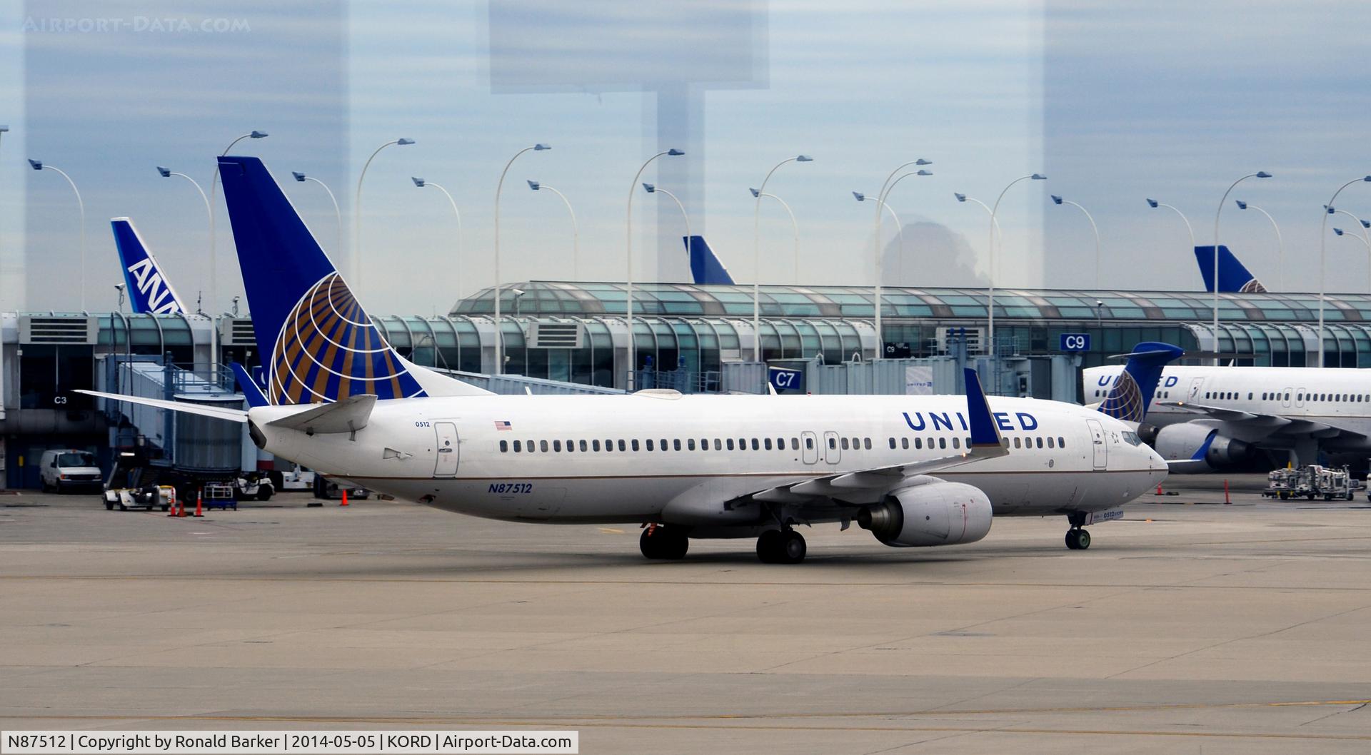 N87512, 2008 Boeing 737-824 C/N 33458, Taxi O'Hare