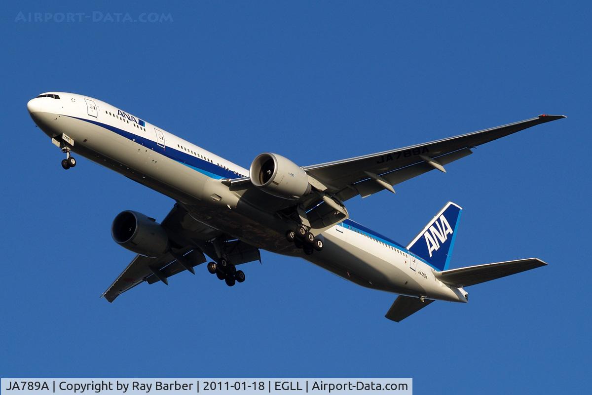 JA789A, 2010 Boeing 777-381/ER C/N 40687, Boeing 777-381ER [40687] (All Nippon Airways) Home~G 18/01/2011. On approach 27R.